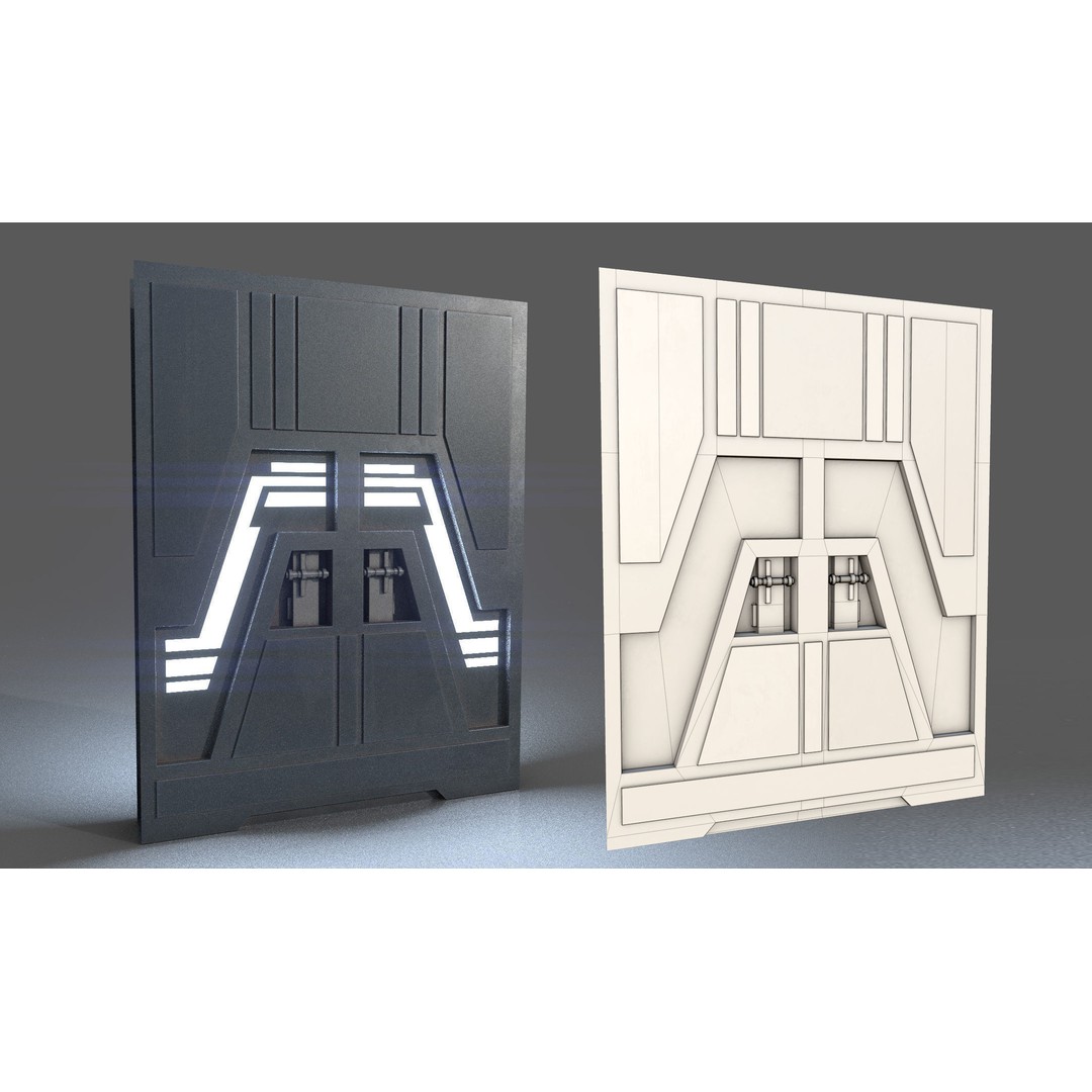 Imperial Style Corridor 3D Model – Low Poly Environment Asset Pack, FBX - View 60