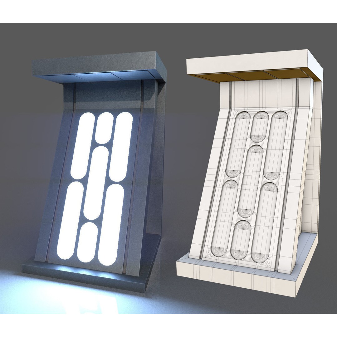 Imperial Style Corridor 3D Model – Low Poly Environment Asset Pack, FBX - View 72