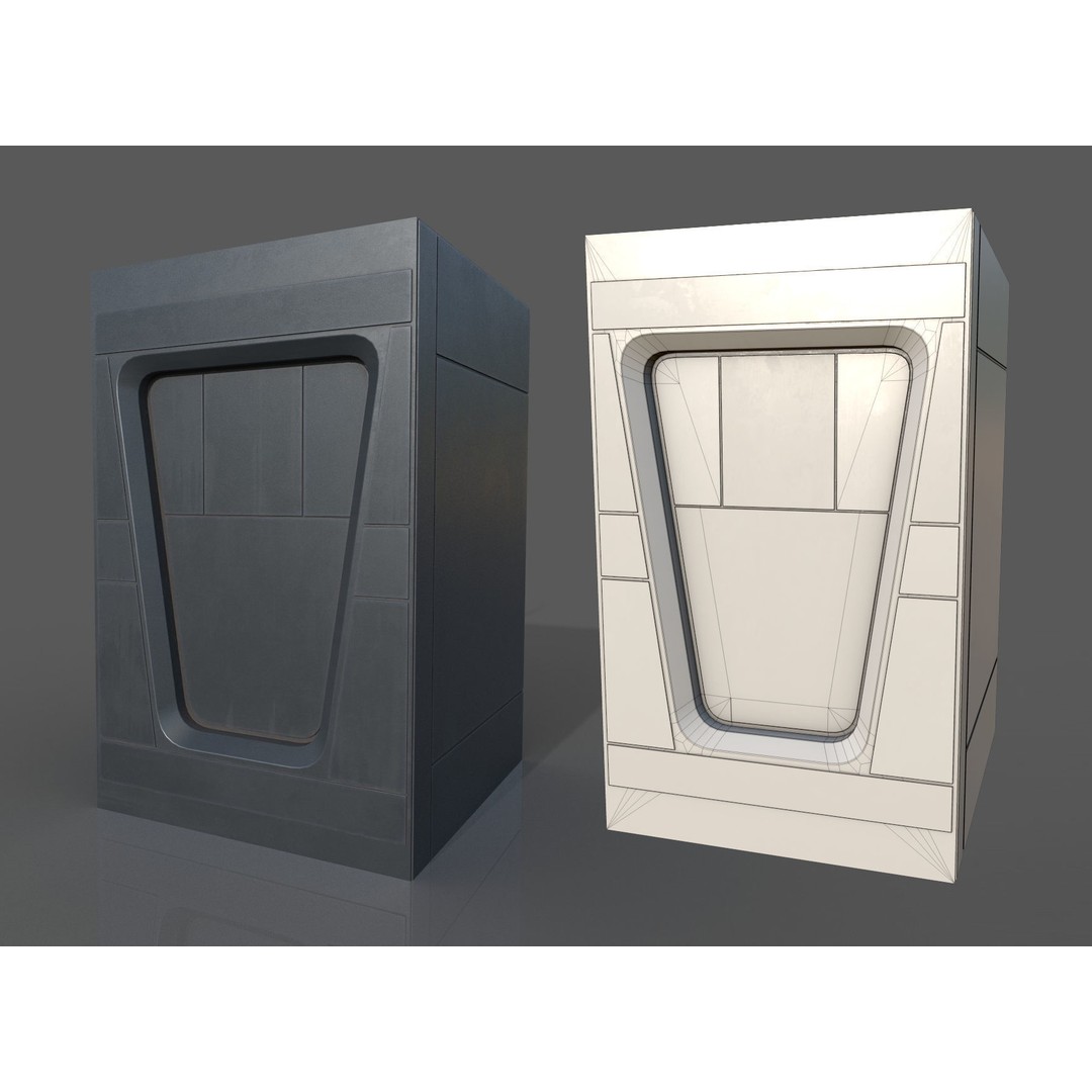 Imperial Style Corridor 3D Model – Low Poly Environment Asset Pack, FBX - View 75