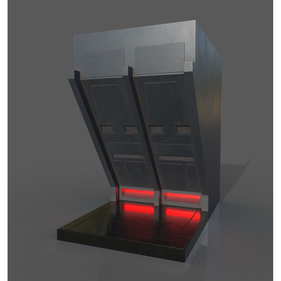 Imperial Style Corridor 3D Model – Low Poly Environment Asset Pack, FBX - View 77