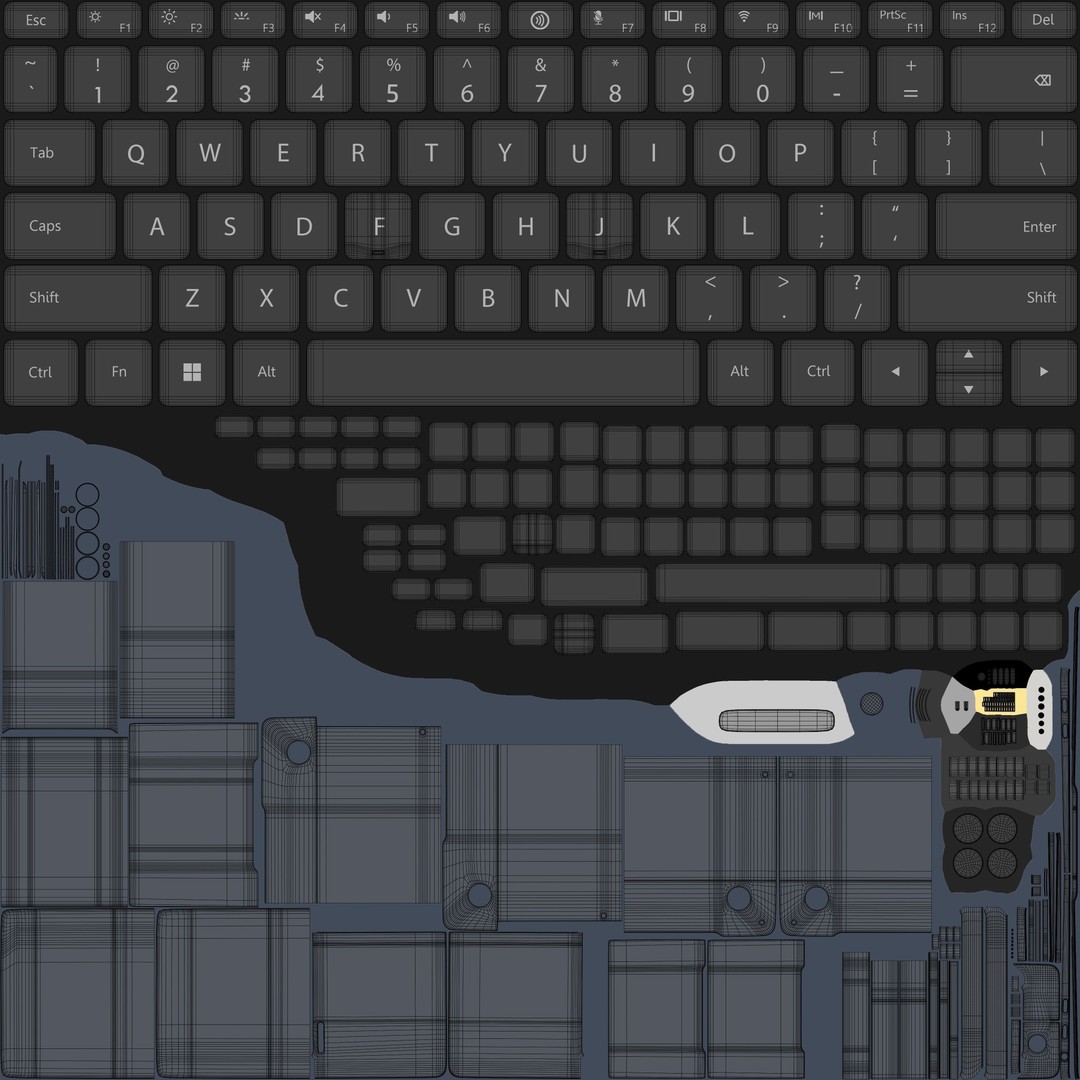 Huawei MateBook X Pro 3D Model – Rigged PBR Asset, Blender, FBX, OBJ - View 14