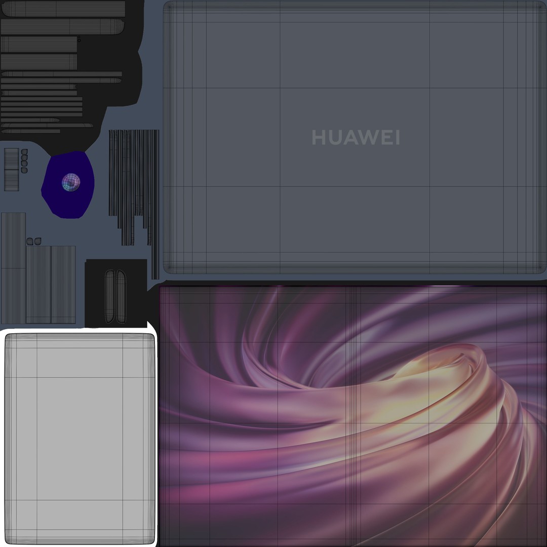 Huawei MateBook X Pro 3D Model – Rigged PBR Asset, Blender, FBX, OBJ - View 15