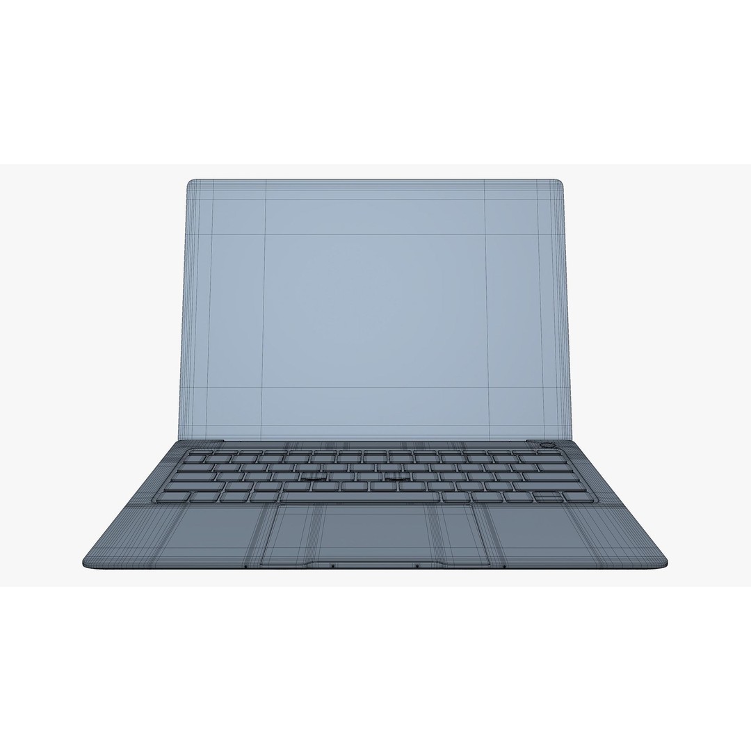 Huawei MateBook X Pro 3D Model – Rigged PBR Asset, Blender, FBX, OBJ - View 17