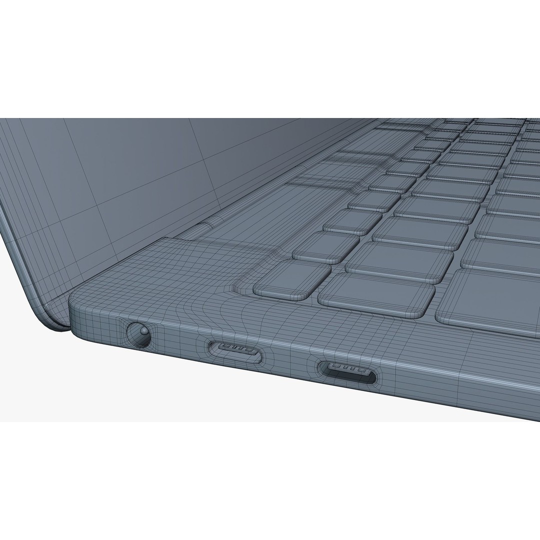 Huawei MateBook X Pro 3D Model – Rigged PBR Asset, Blender, FBX, OBJ - View 20