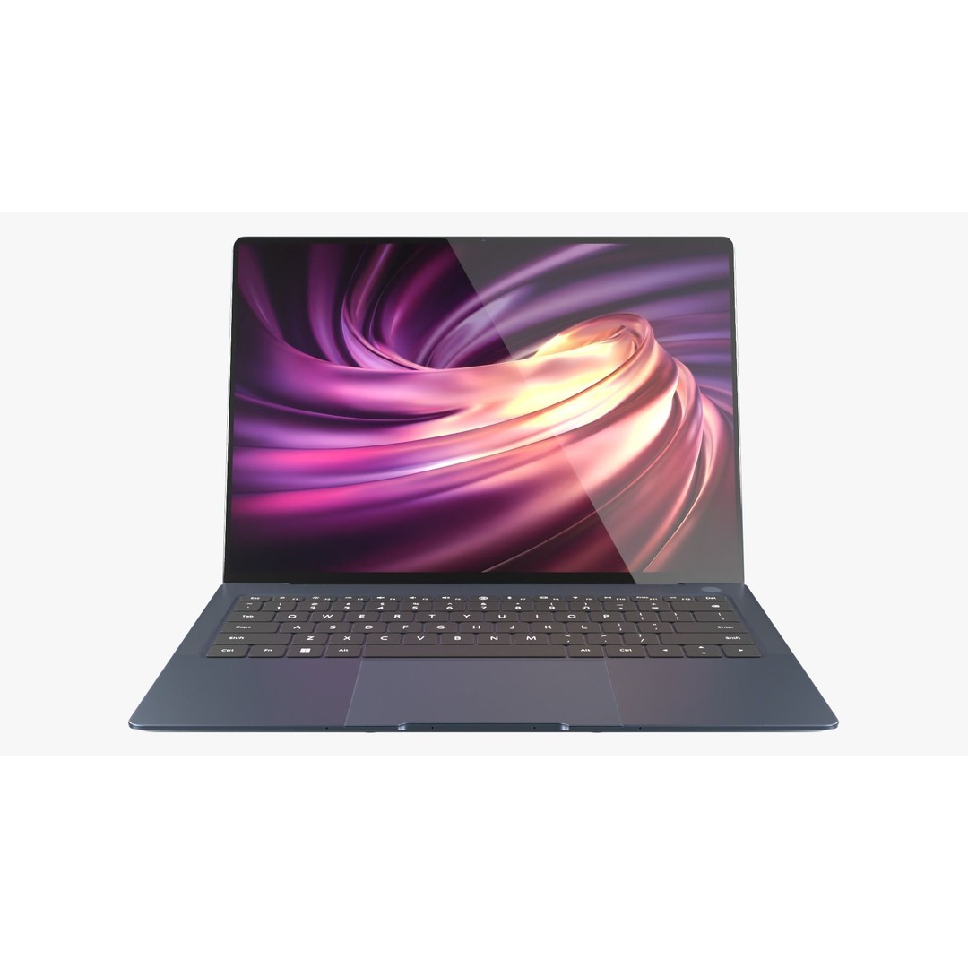 Huawei MateBook X Pro 3D Model – Rigged PBR Asset, Blender, FBX, OBJ - View 3