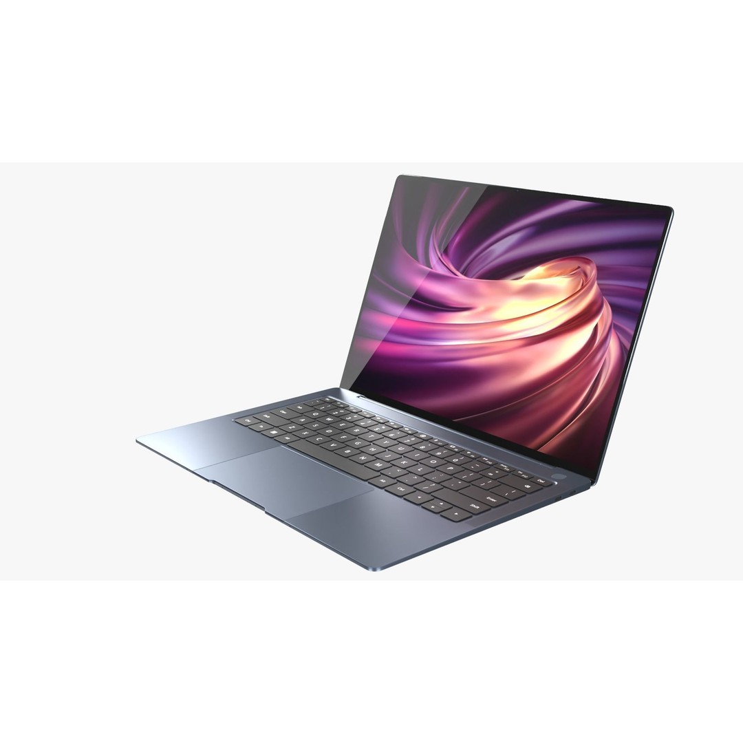 Huawei MateBook X Pro 3D Model – Rigged PBR Asset, Blender, FBX, OBJ - View 5