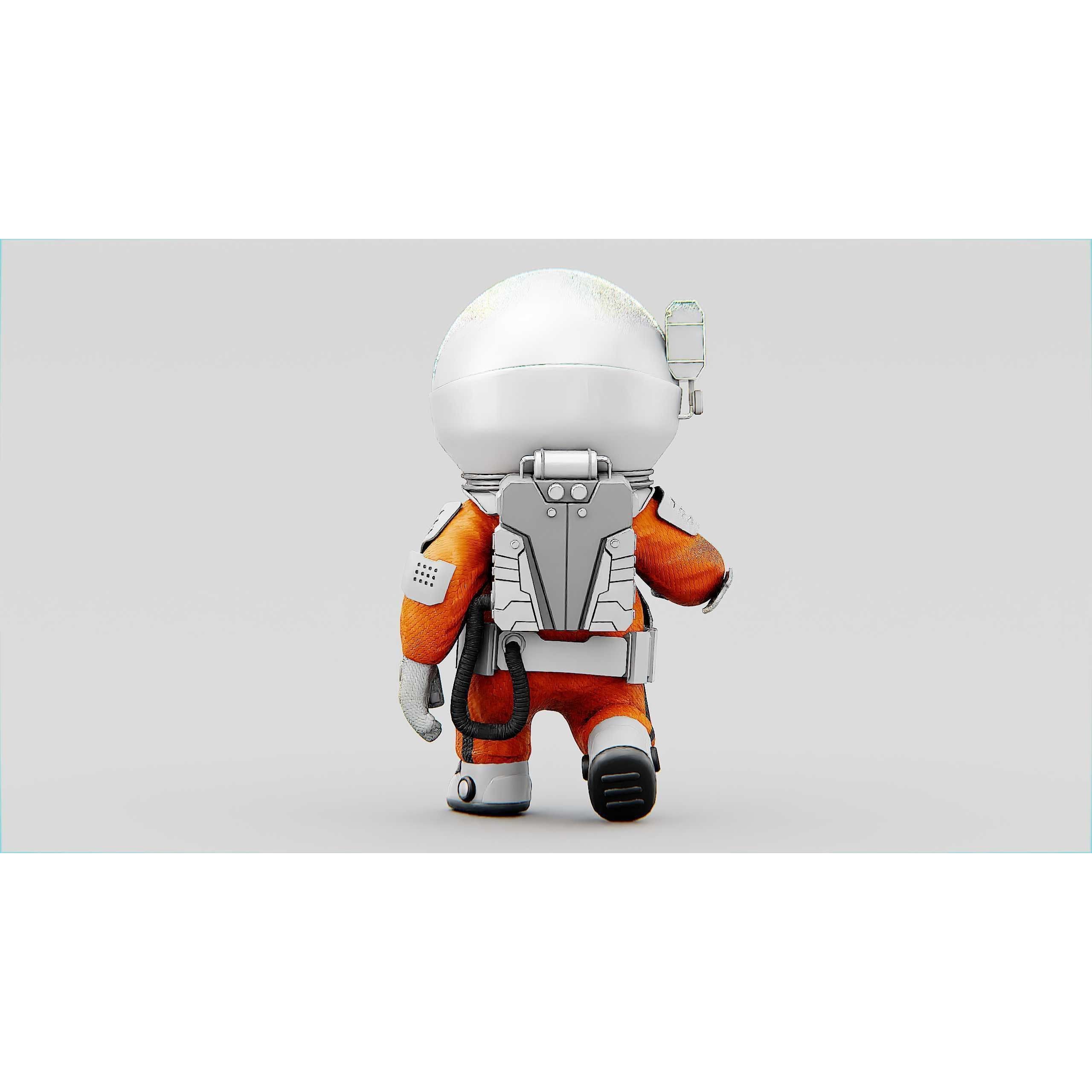 Toon Astronaut CV-200 - Rigged Game-Ready 3D Model - View 10