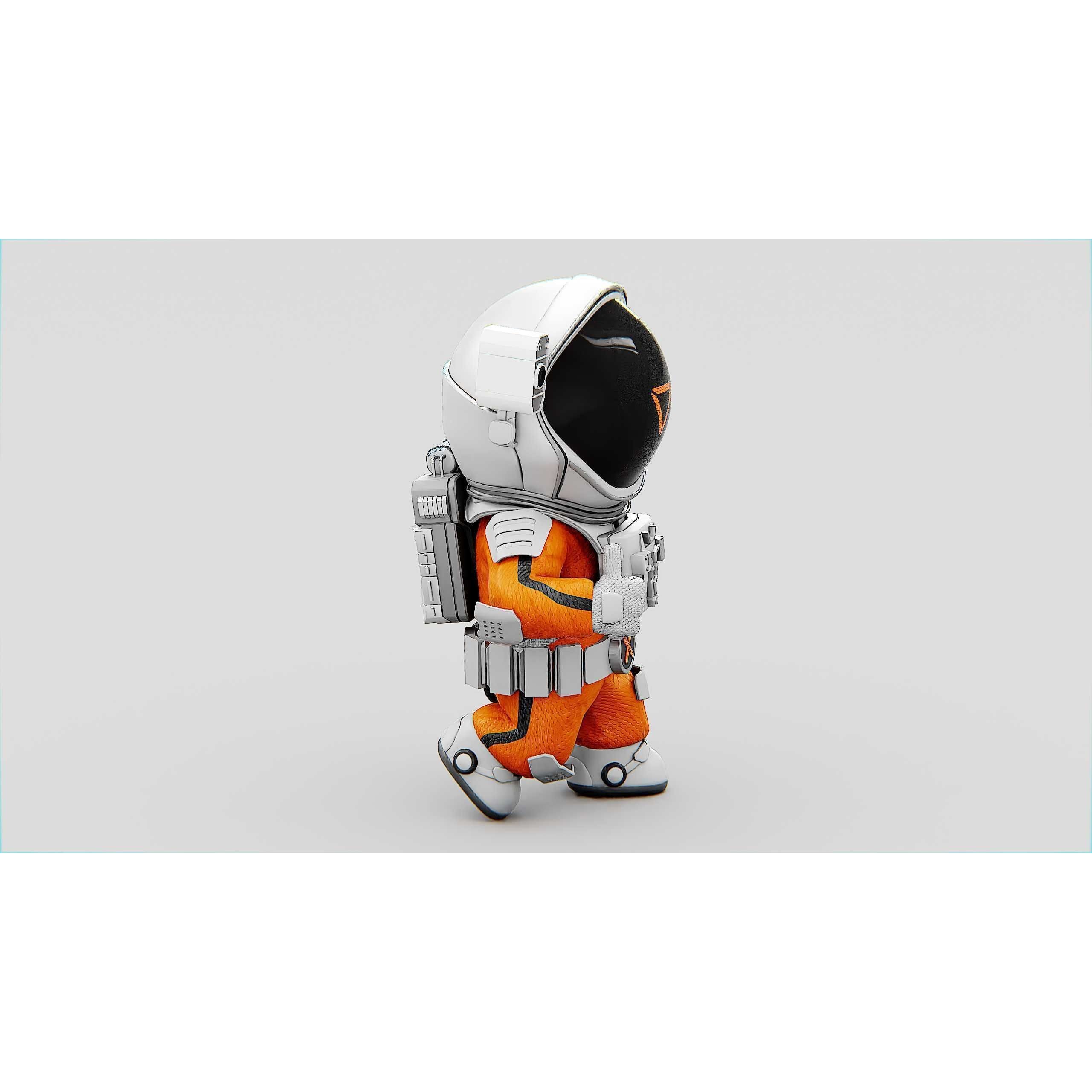 Toon Astronaut CV-200 - Rigged Game-Ready 3D Model - View 13