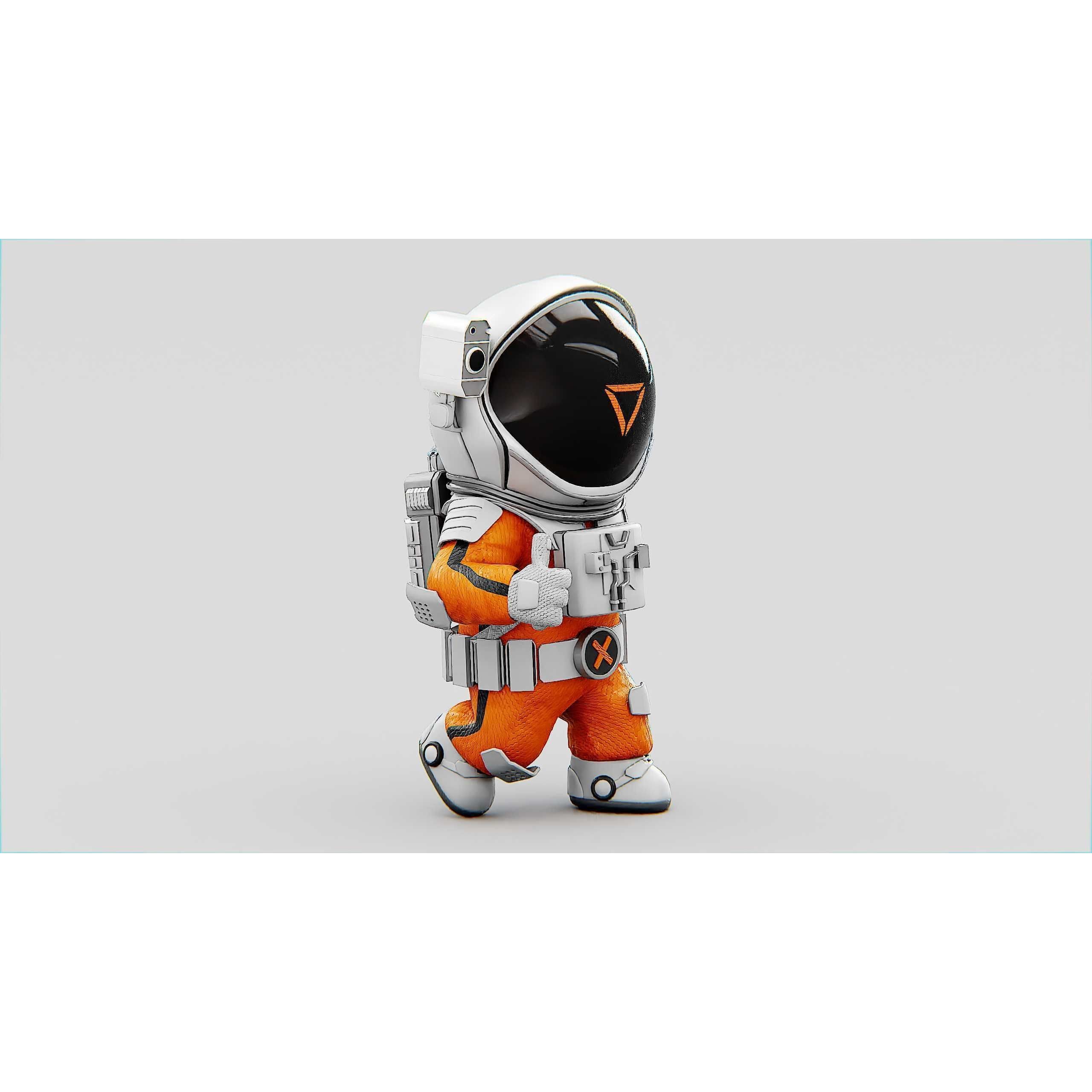 Toon Astronaut CV-200 - Rigged Game-Ready 3D Model - View 14