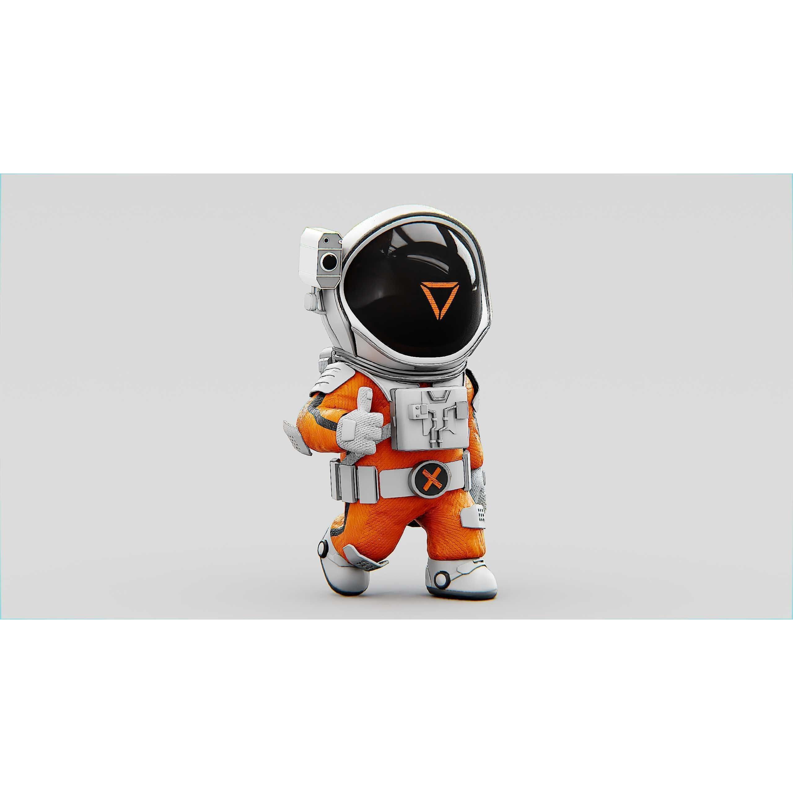 Toon Astronaut CV-200 - Rigged Game-Ready 3D Model - View 15