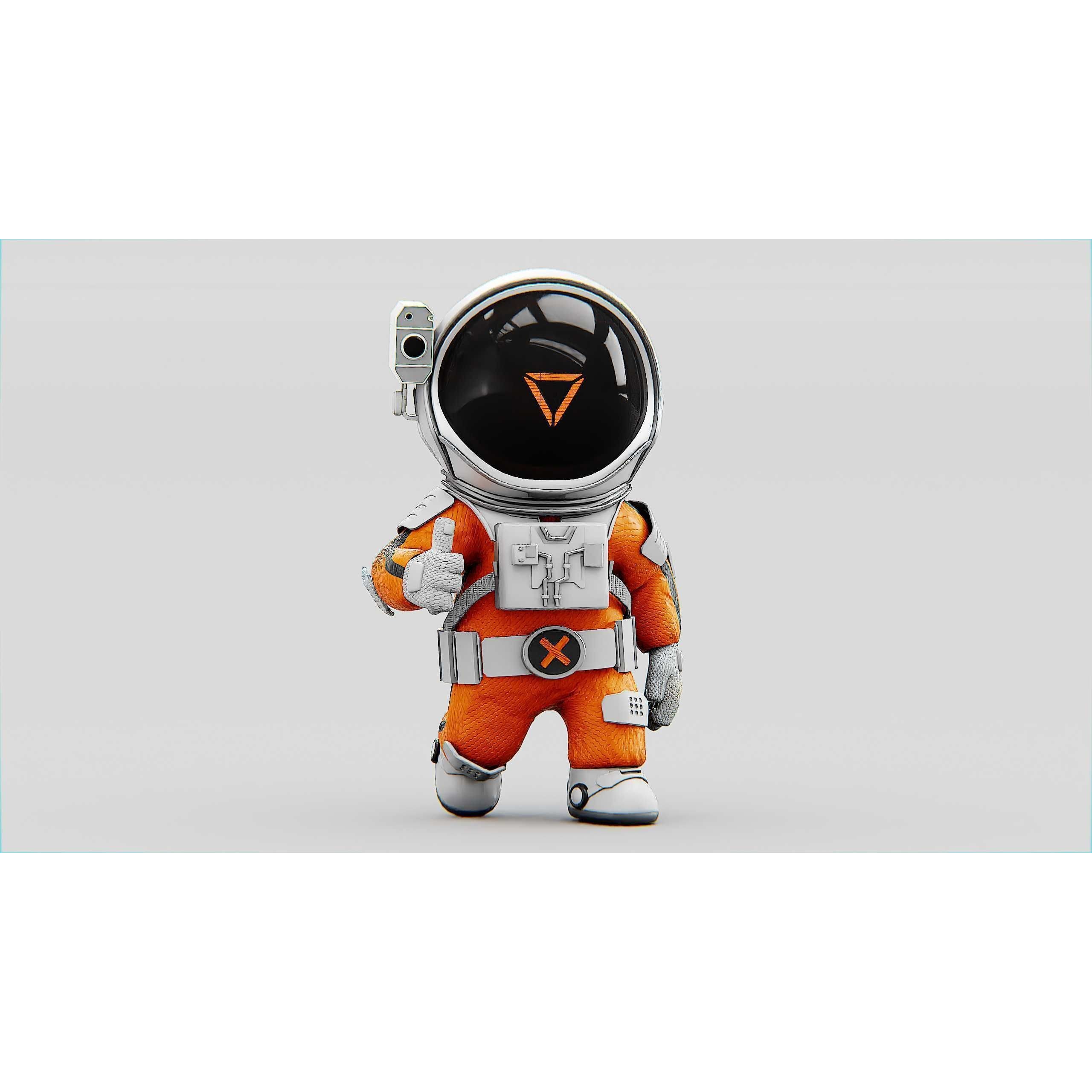 Toon Astronaut CV-200 - Rigged Game-Ready 3D Model - View 16