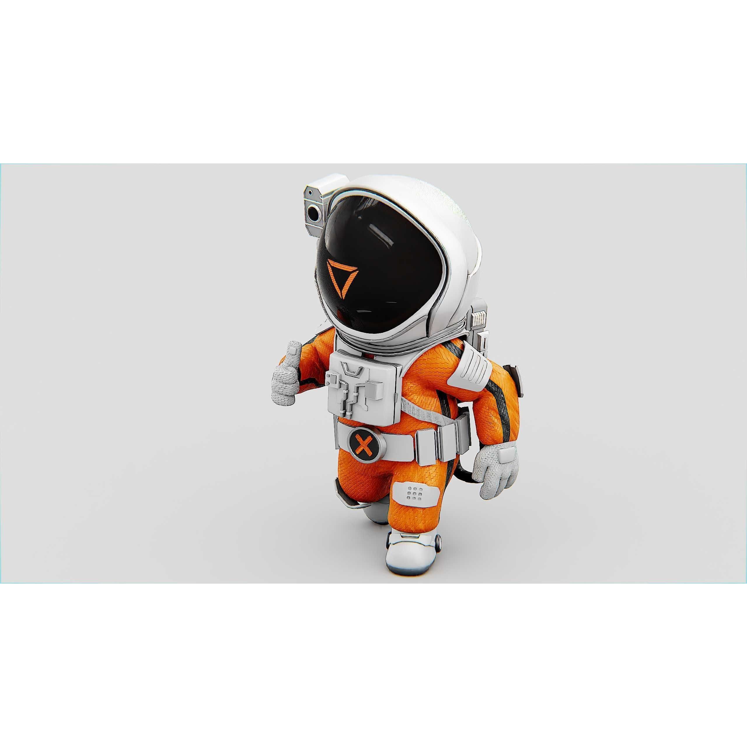 Toon Astronaut CV-200 - Rigged Game-Ready 3D Model - View 17