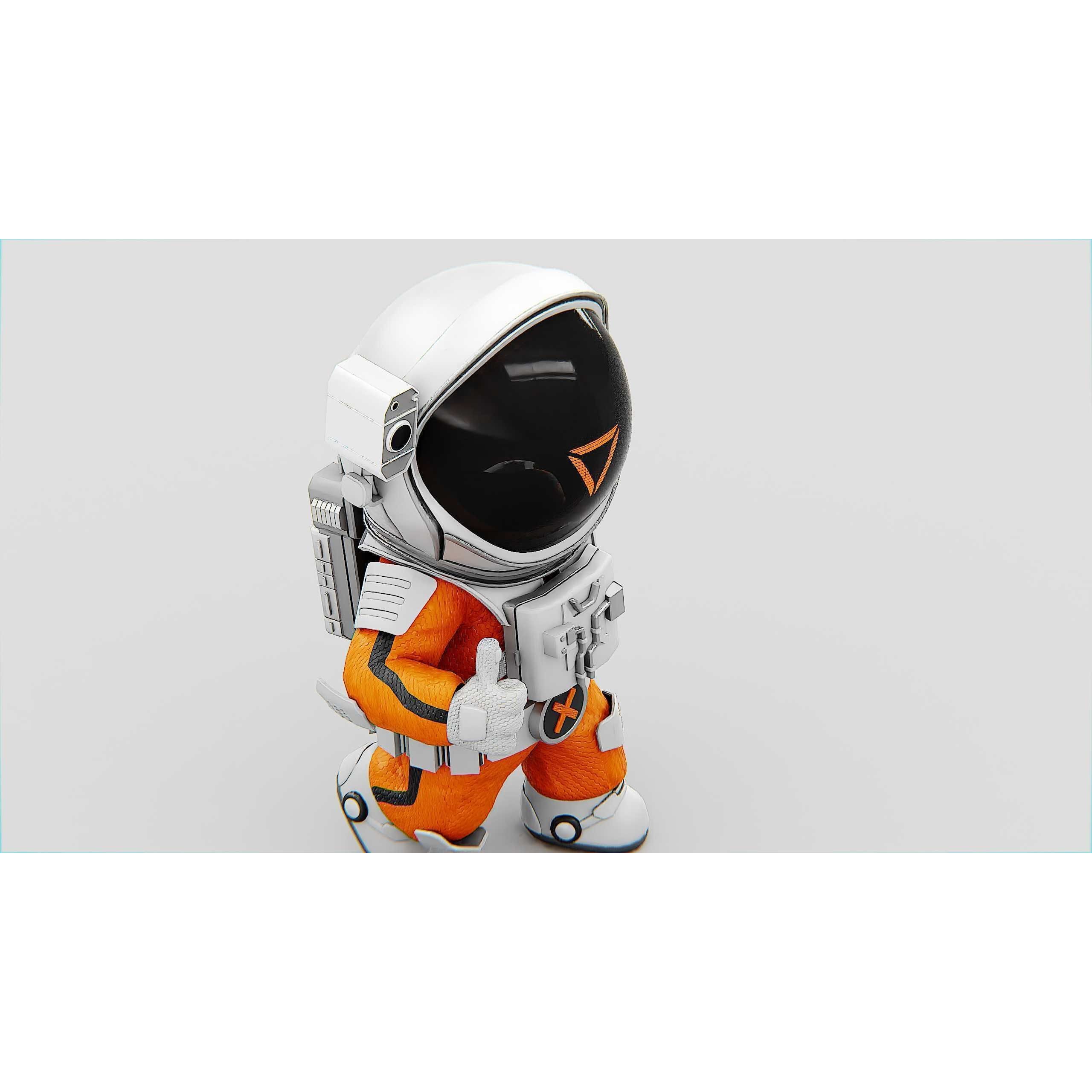 Toon Astronaut CV-200 - Rigged Game-Ready 3D Model - View 19