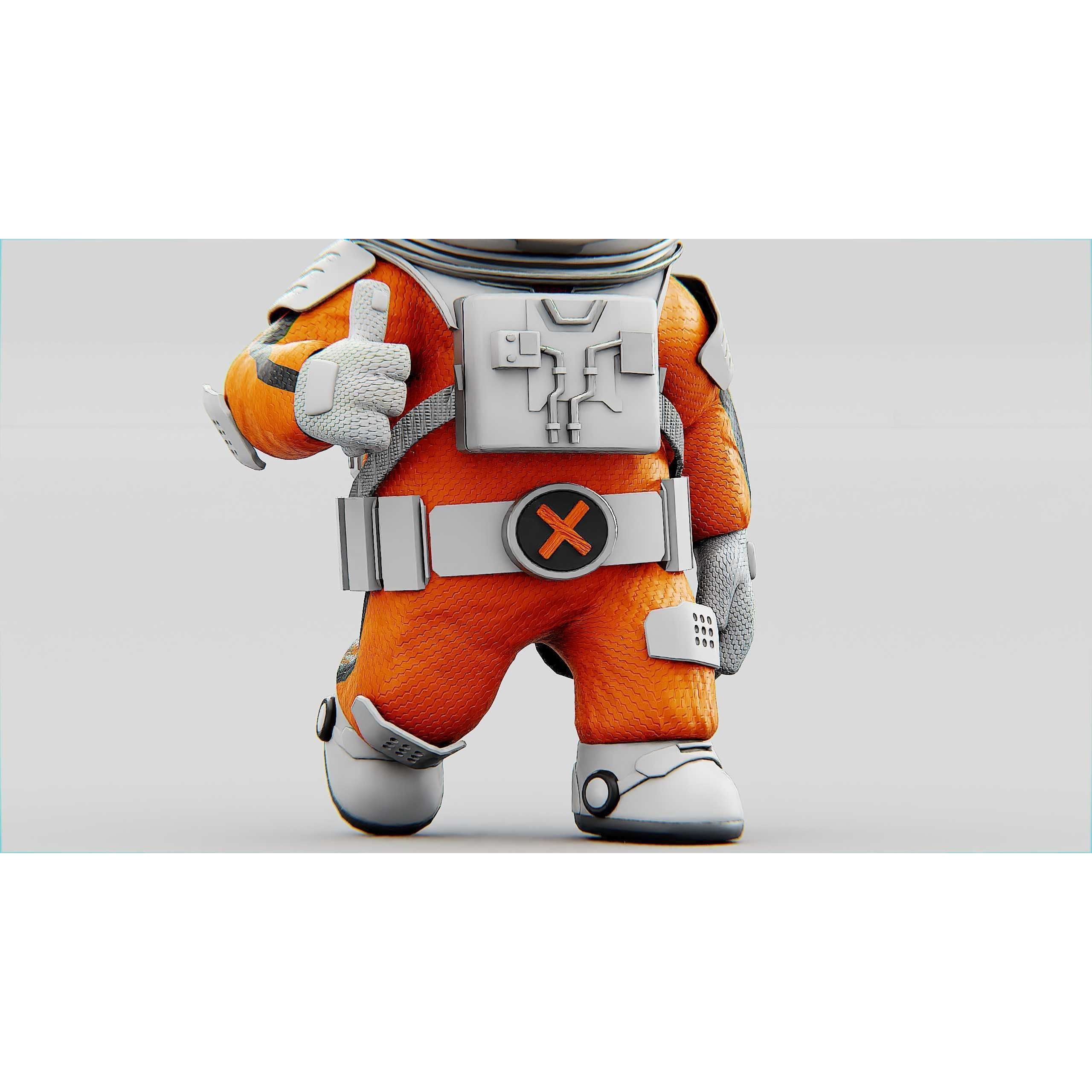 Toon Astronaut CV-200 - Rigged Game-Ready 3D Model - View 21