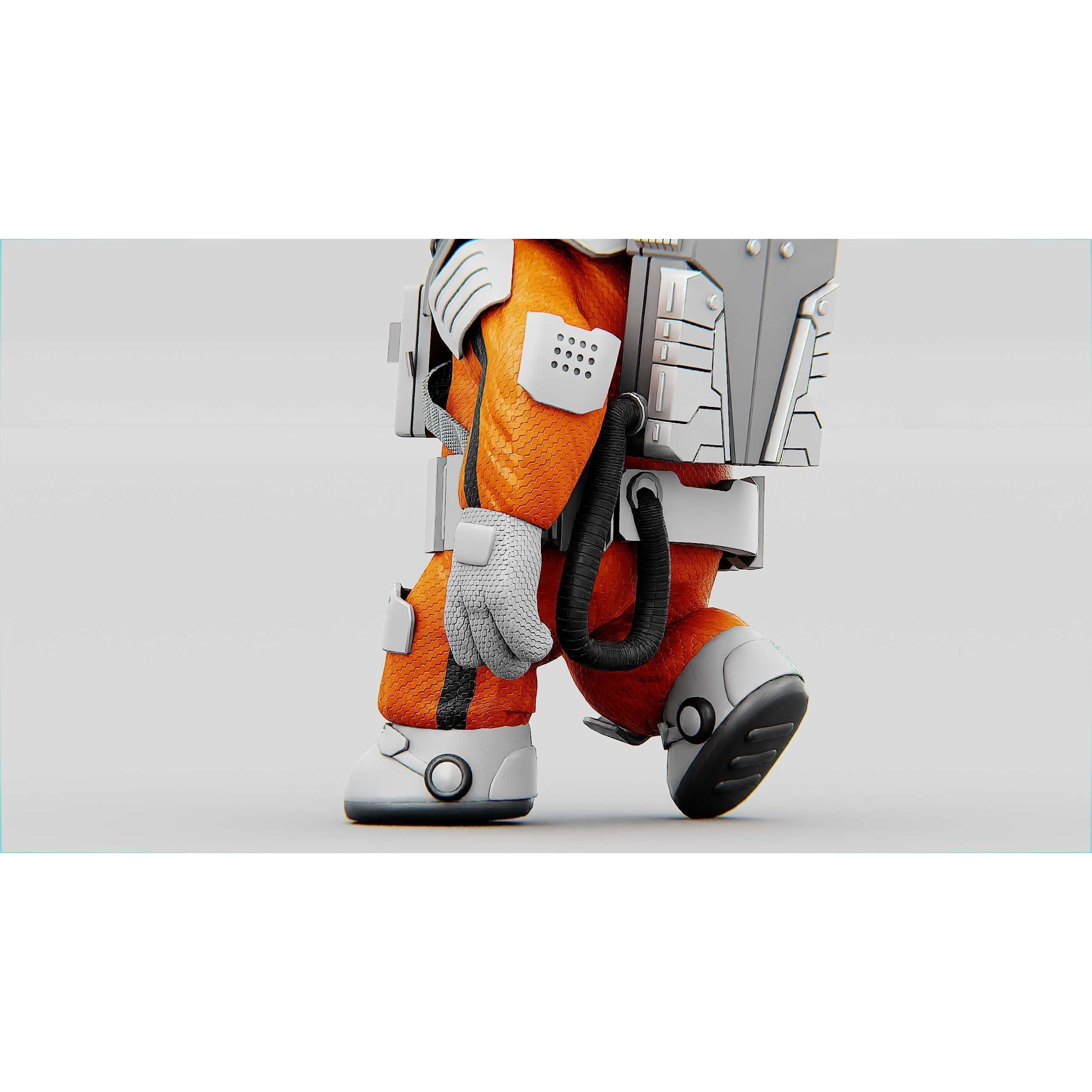 Toon Astronaut CV-200 - Rigged Game-Ready 3D Model - View 22