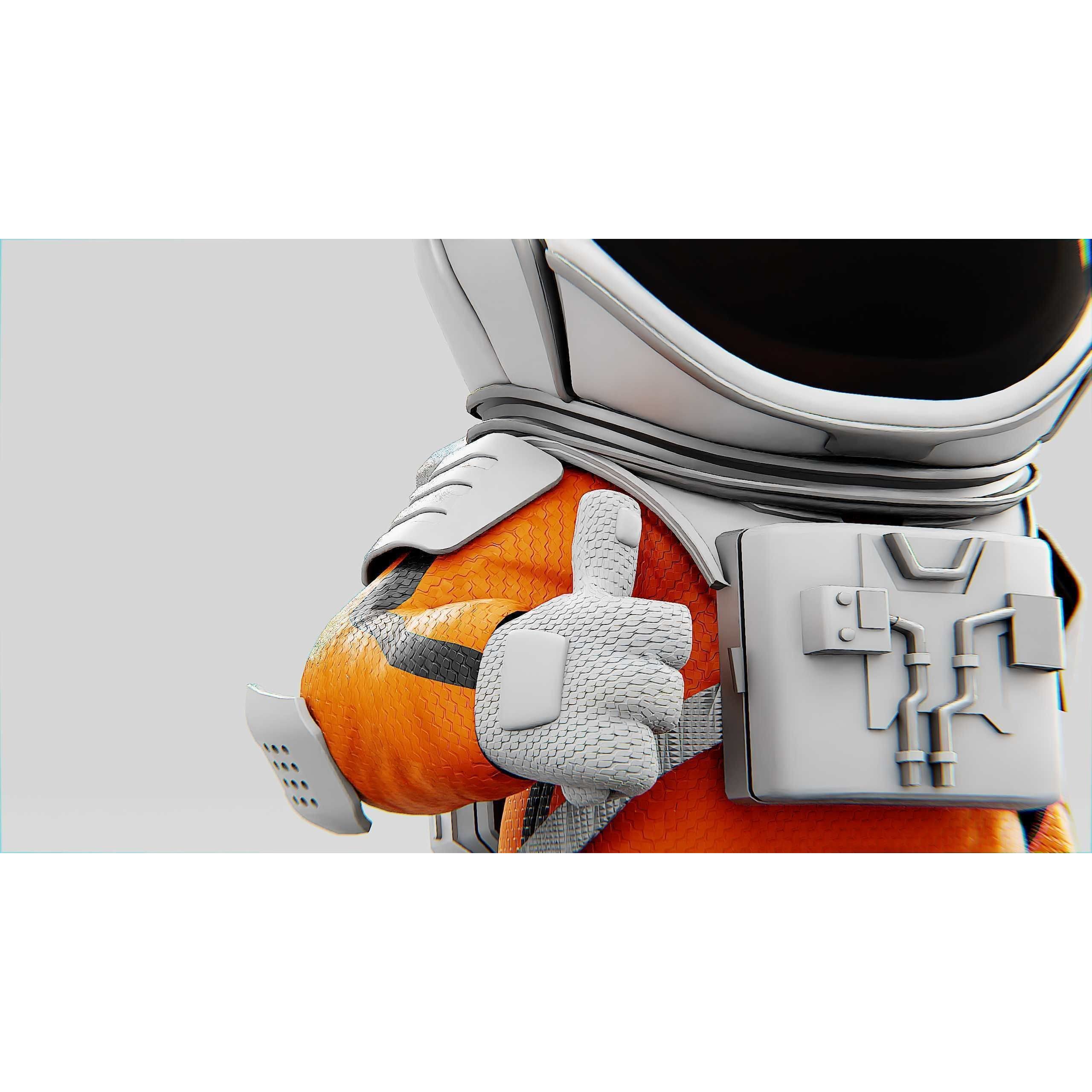 Toon Astronaut CV-200 - Rigged Game-Ready 3D Model - View 25