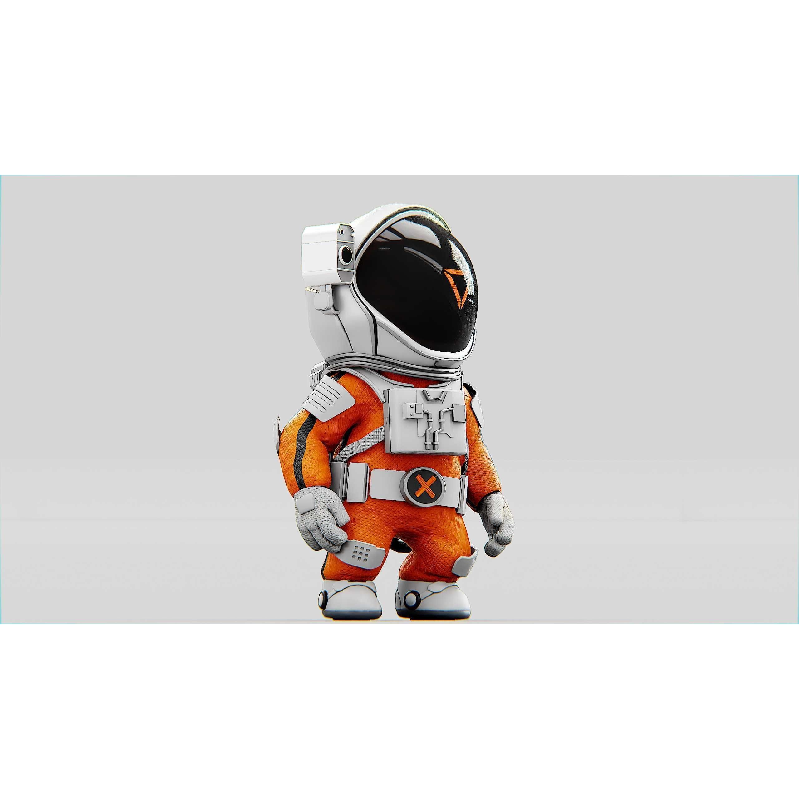 Toon Astronaut CV-200 - Rigged Game-Ready 3D Model - View 30
