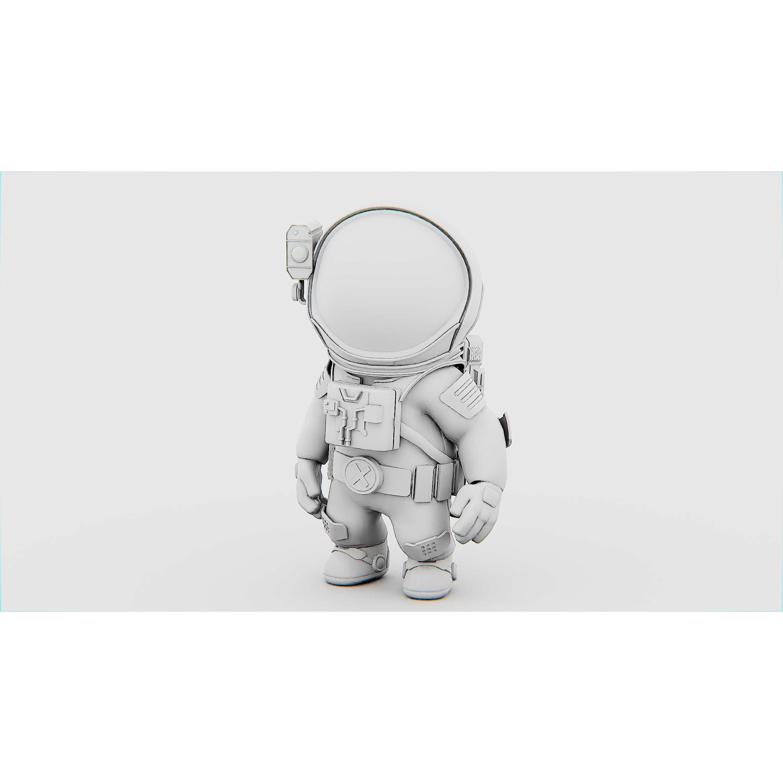 Toon Astronaut CV-200 - Rigged Game-Ready 3D Model - View 33