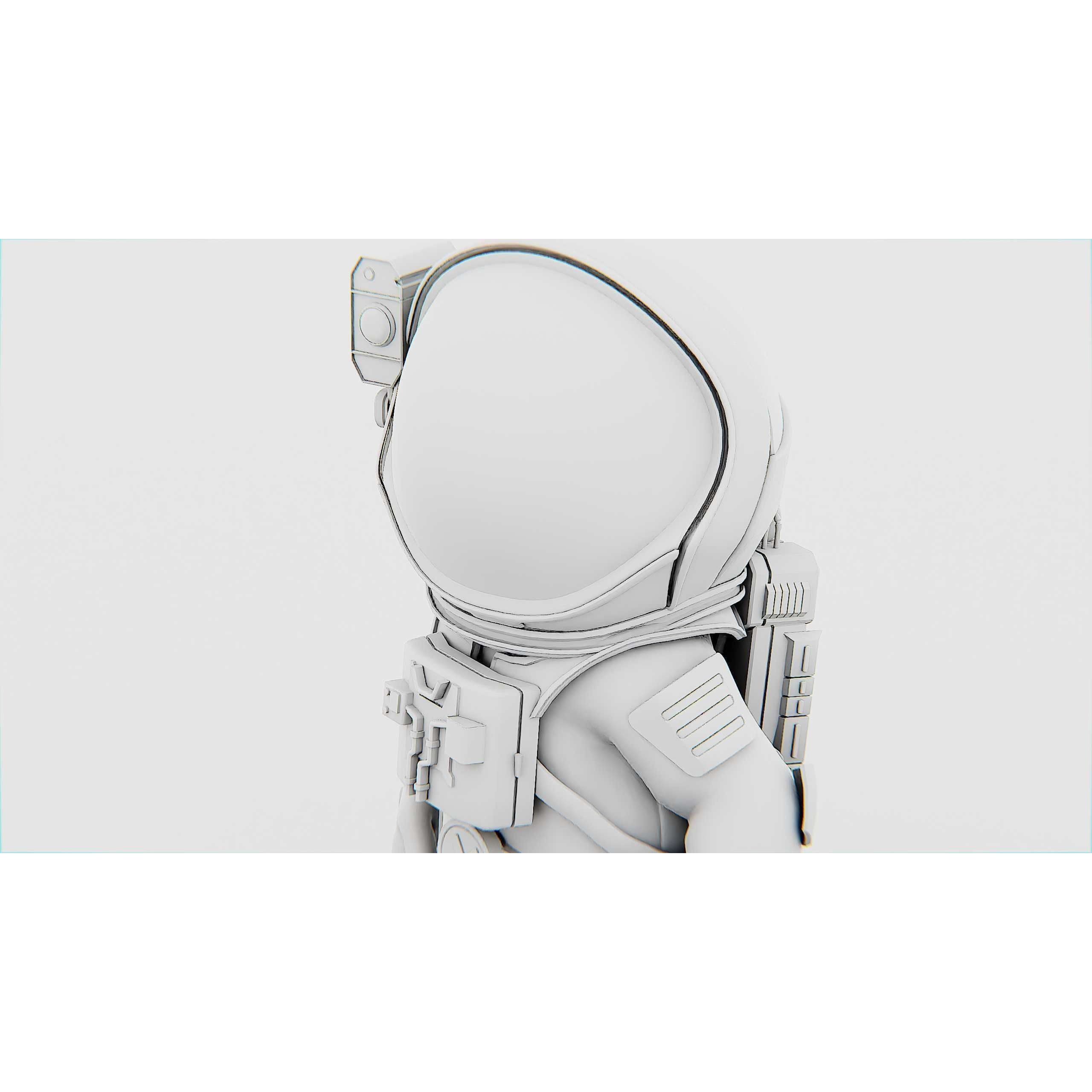 Toon Astronaut CV-200 - Rigged Game-Ready 3D Model - View 35