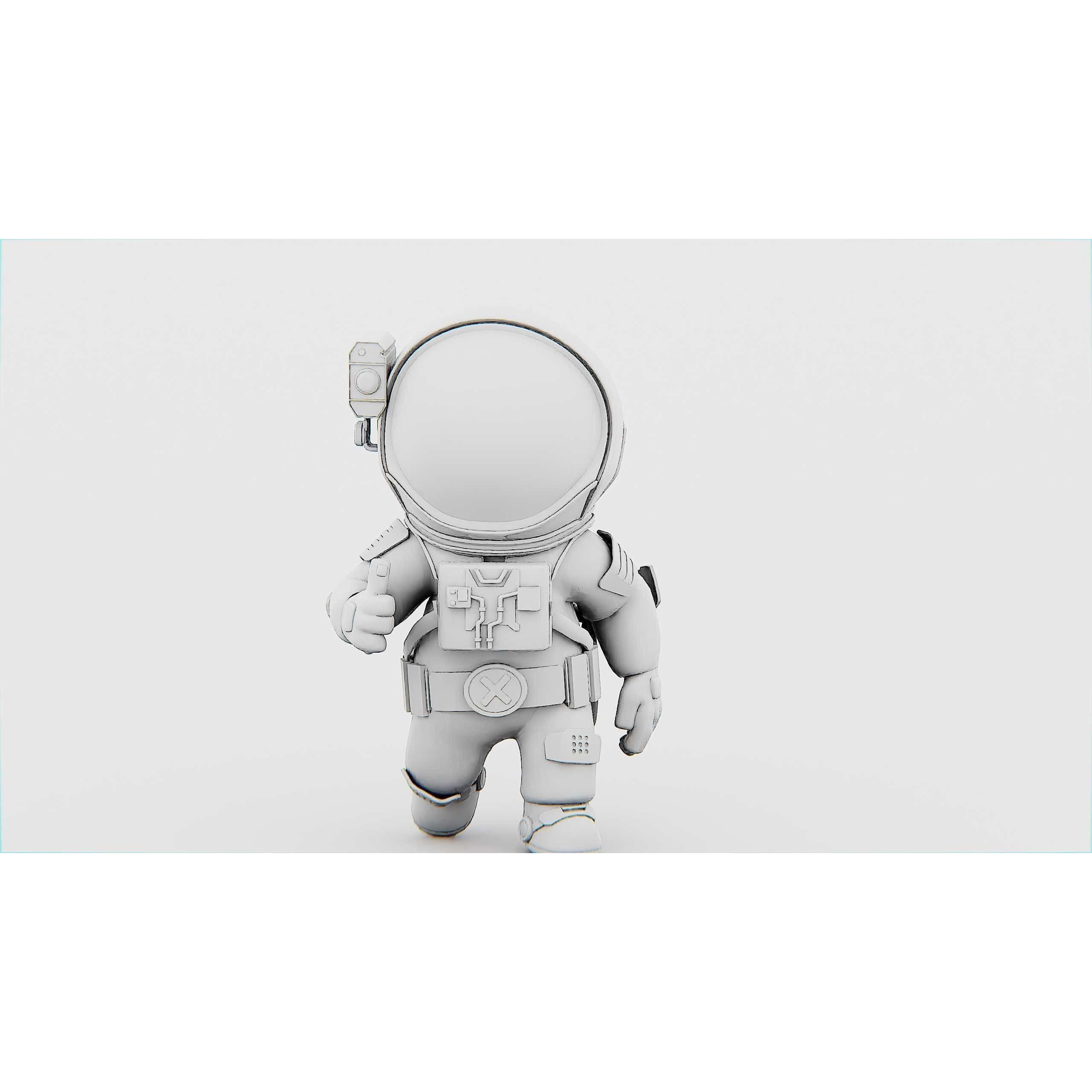 Toon Astronaut CV-200 - Rigged Game-Ready 3D Model - View 36