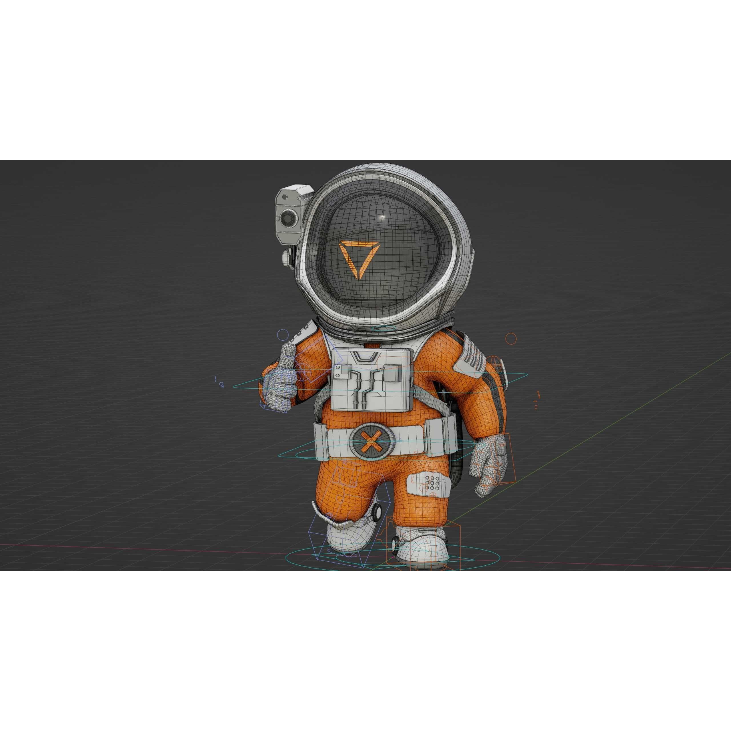 Toon Astronaut CV-200 - Rigged Game-Ready 3D Model - View 38