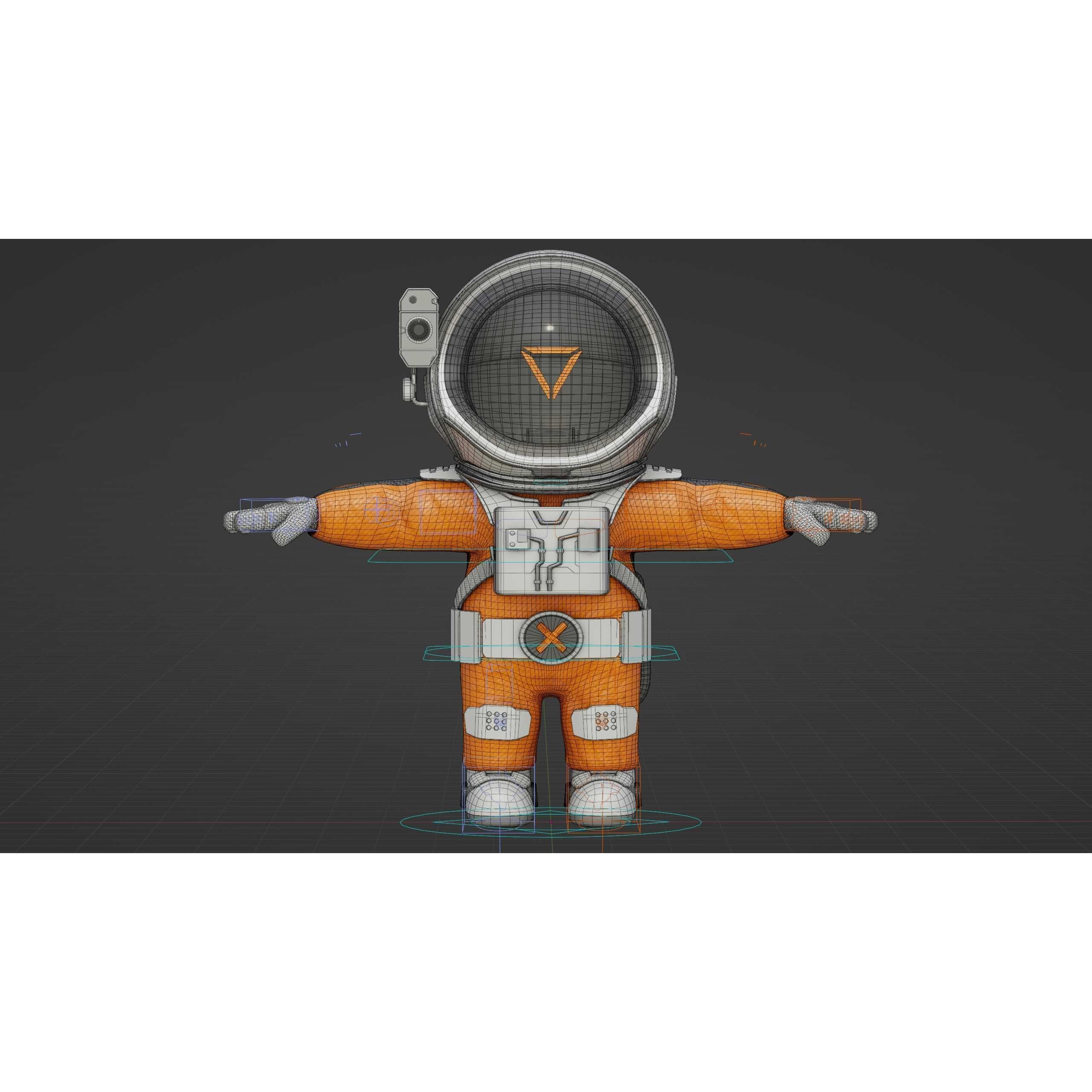 Toon Astronaut CV-200 - Rigged Game-Ready 3D Model - View 40