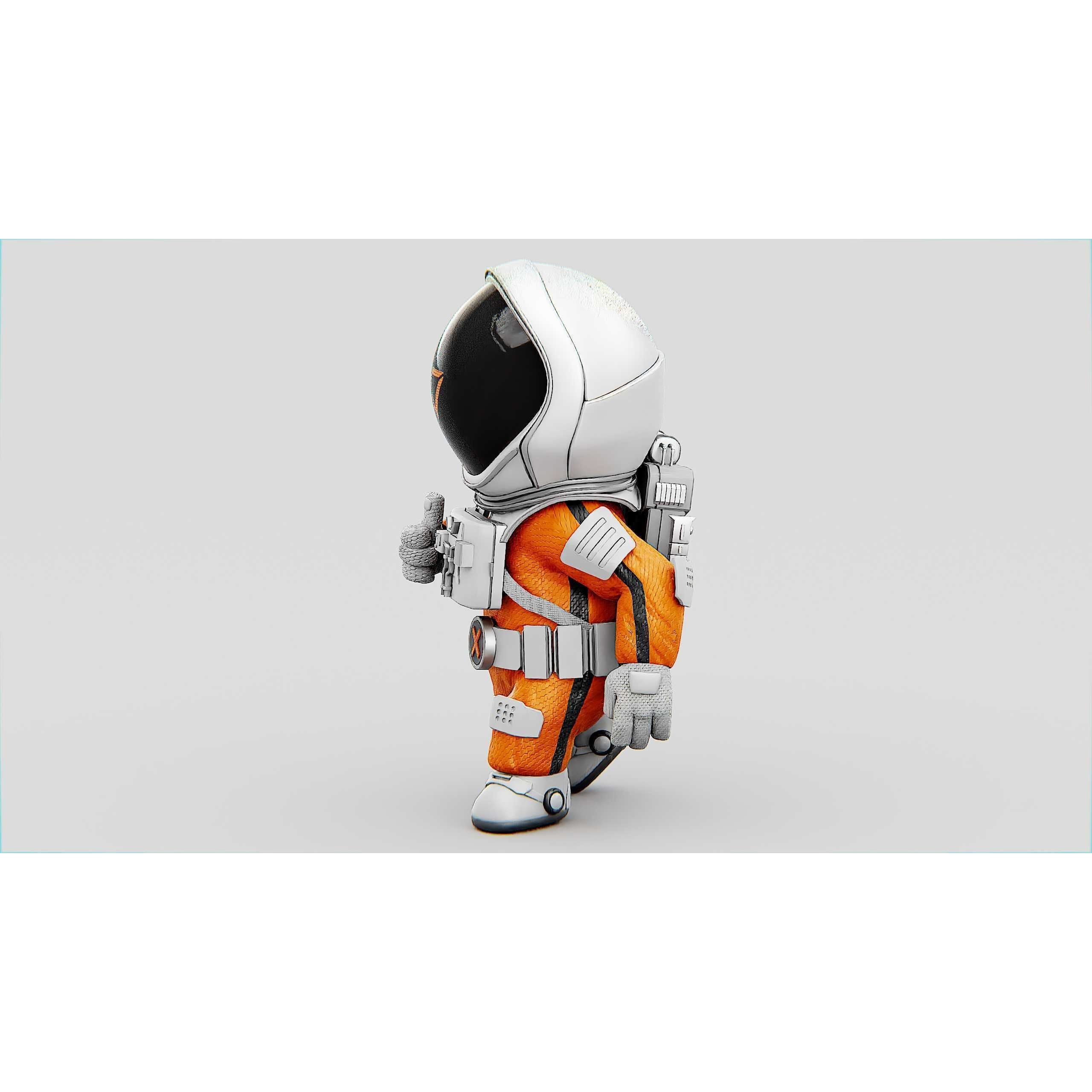 Toon Astronaut CV-200 - Rigged Game-Ready 3D Model - View 6