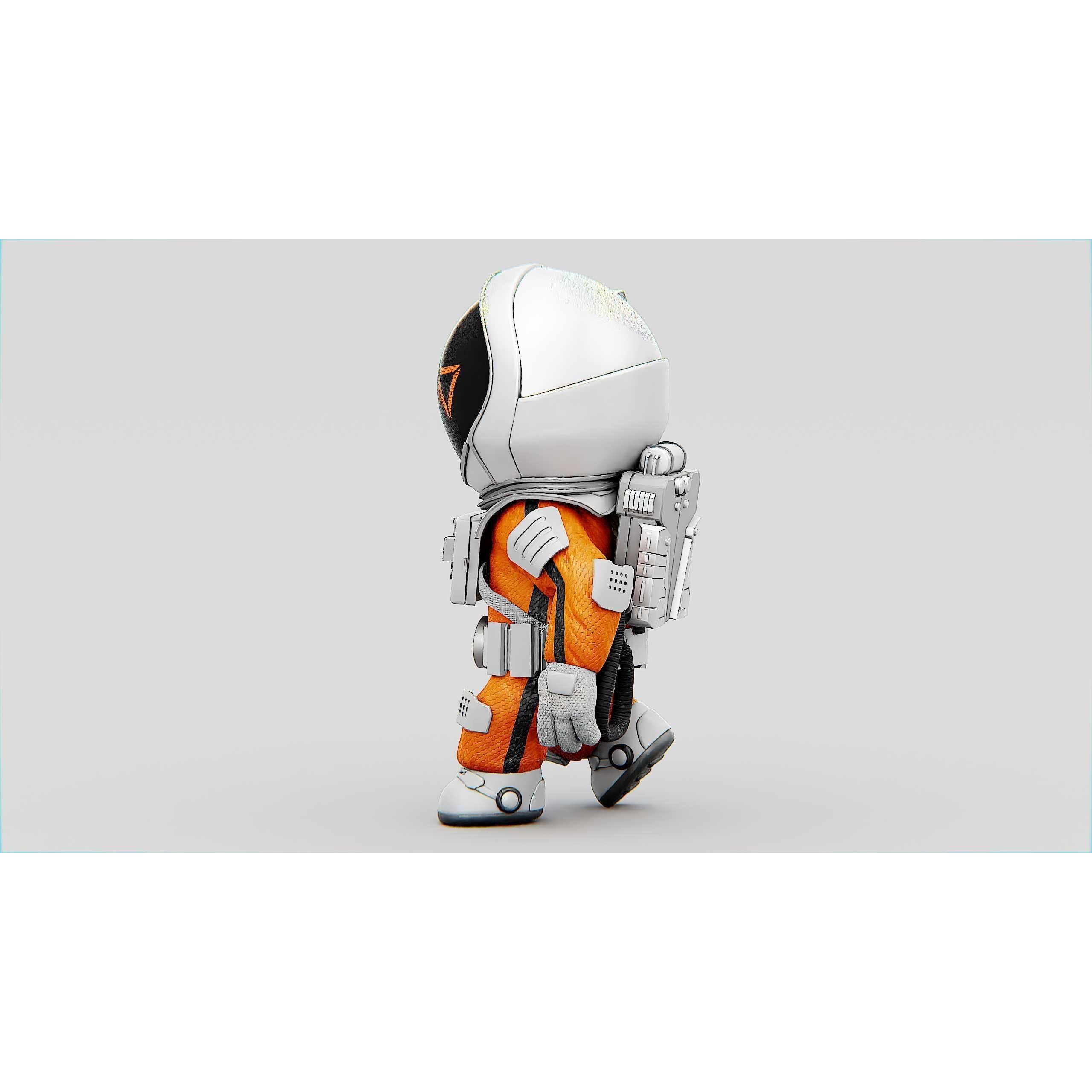 Toon Astronaut CV-200 - Rigged Game-Ready 3D Model - View 7