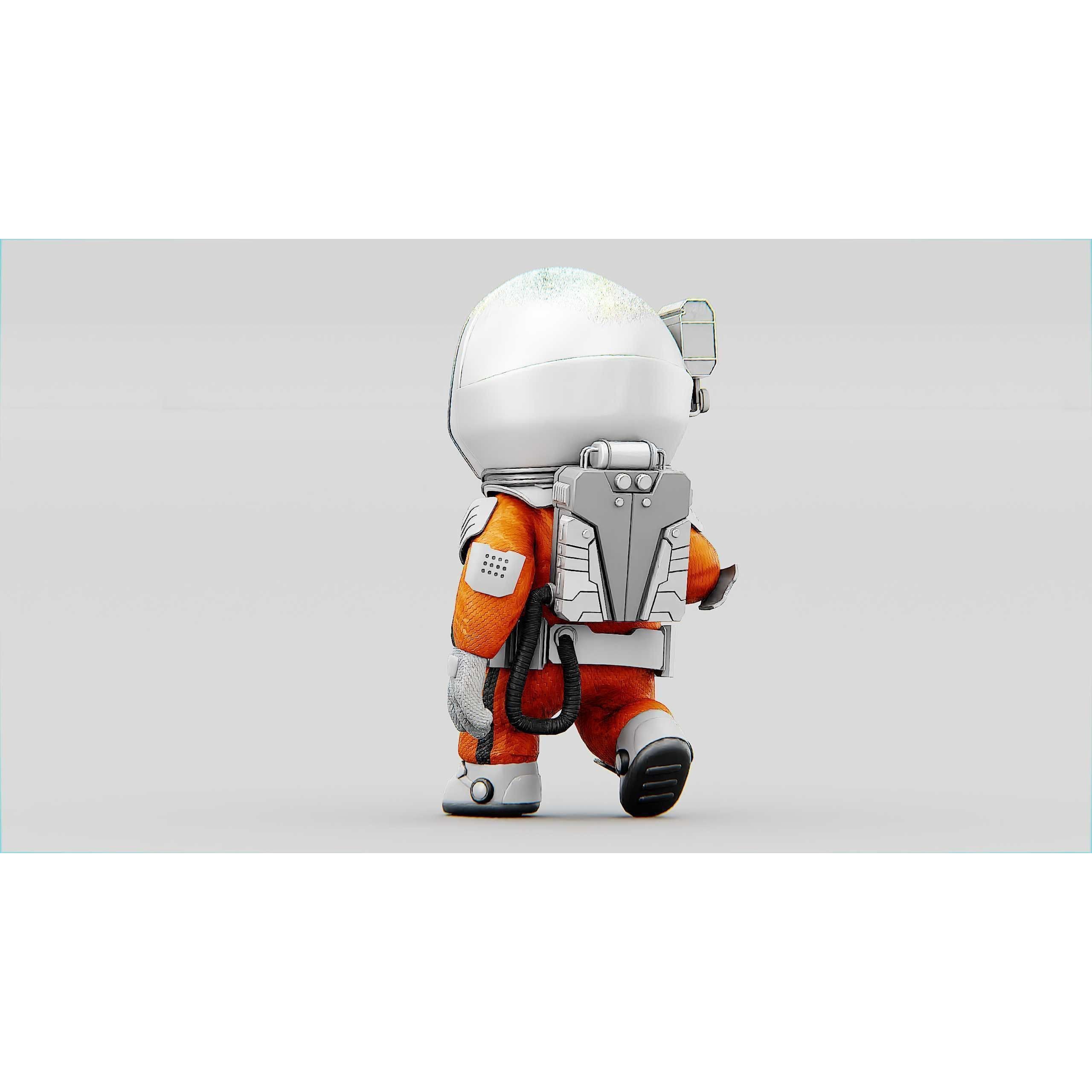 Toon Astronaut CV-200 - Rigged Game-Ready 3D Model - View 9