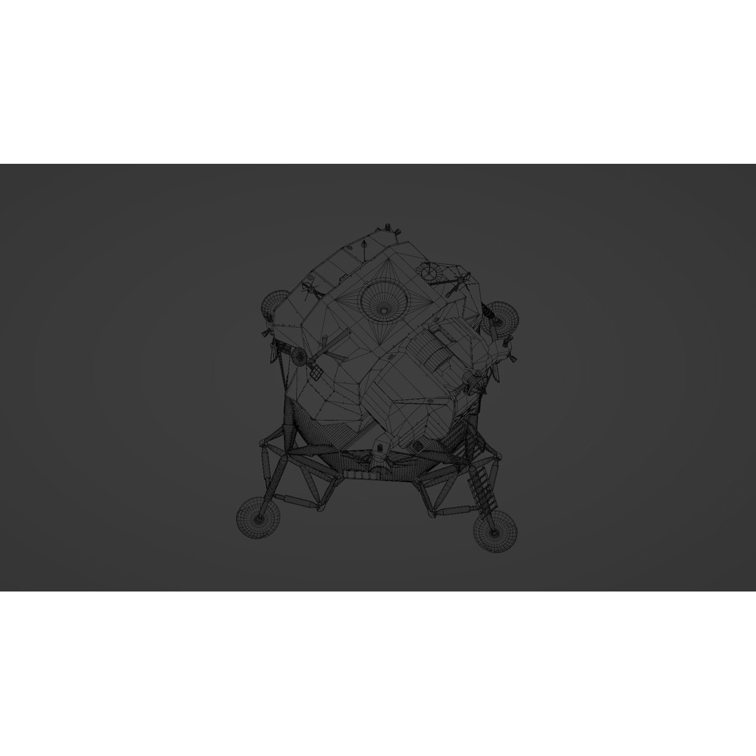Lunar Lander 3D Model – Apollo 11 PBR Game Asset, FBX