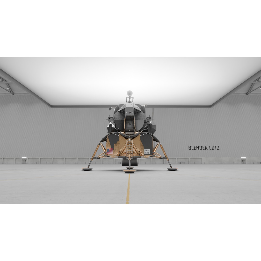 Lunar Lander 3D Model – Apollo 11 PBR Game Asset, FBX - View 3