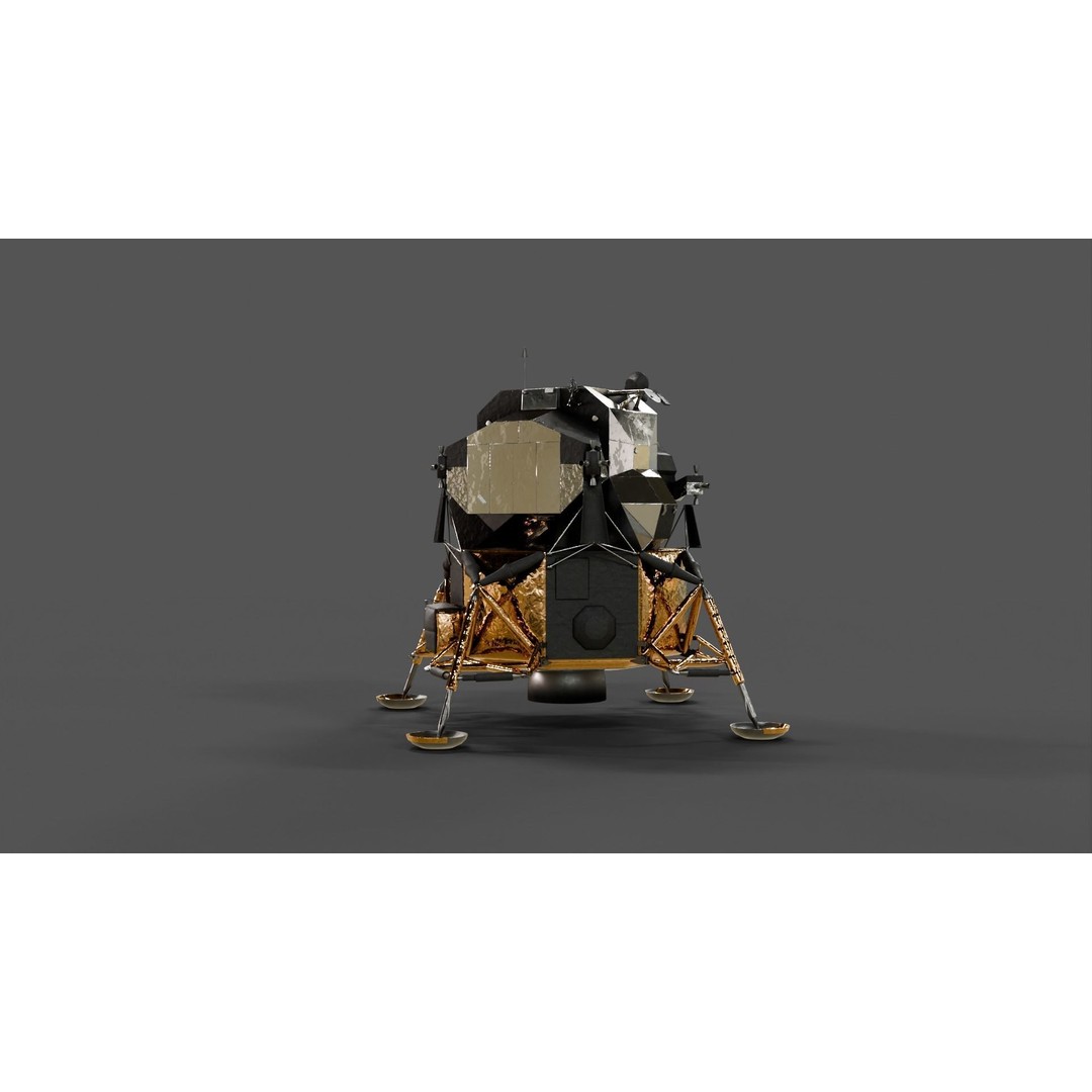 Lunar Lander 3D Model – Apollo 11 PBR Game Asset, FBX - View 6