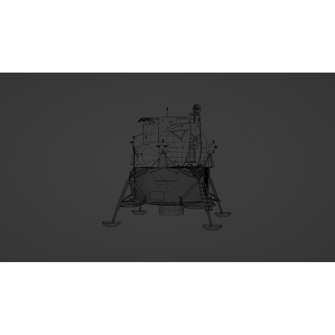 Lunar Lander 3D Model – Apollo 11 PBR Game Asset, FBX - View 8