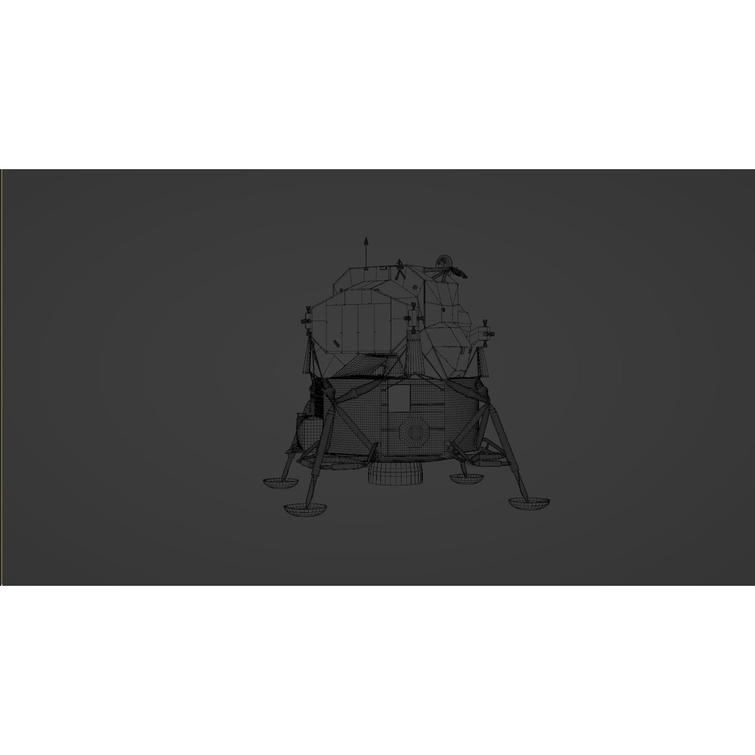 Lunar Lander 3D Model – Apollo 11 PBR Game Asset, FBX - View 9