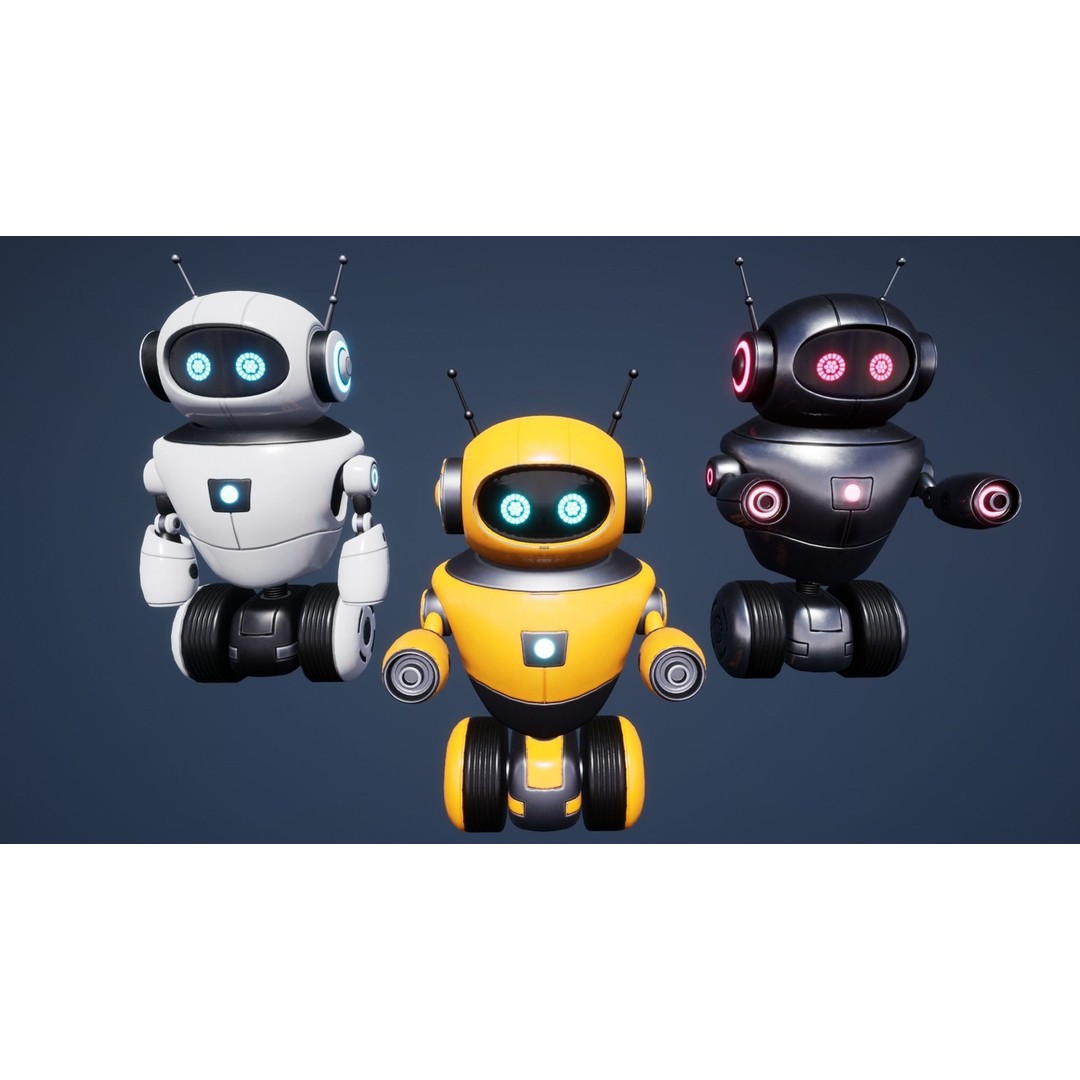 Sci-Fi Droid 3D Model – Low Poly Rigged Characters for Unity & Unreal - View 13