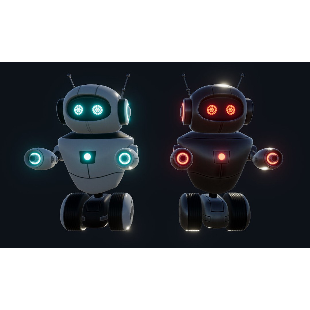 Sci-Fi Droid 3D Model – Low Poly Rigged Characters for Unity & Unreal - View 8