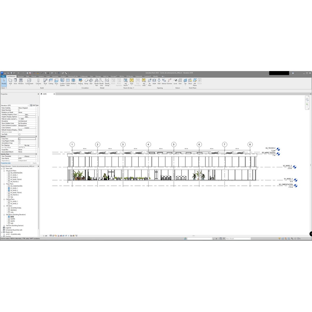Training and Wellness Center 3D Model – Detailed Revit Design, Architectural Plans - View 17