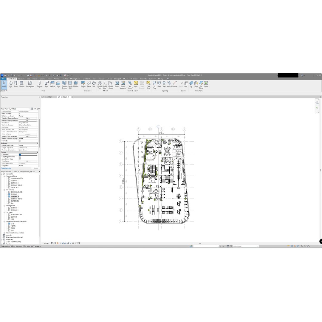 Training and Wellness Center 3D Model – Detailed Revit Design, Architectural Plans - View 18
