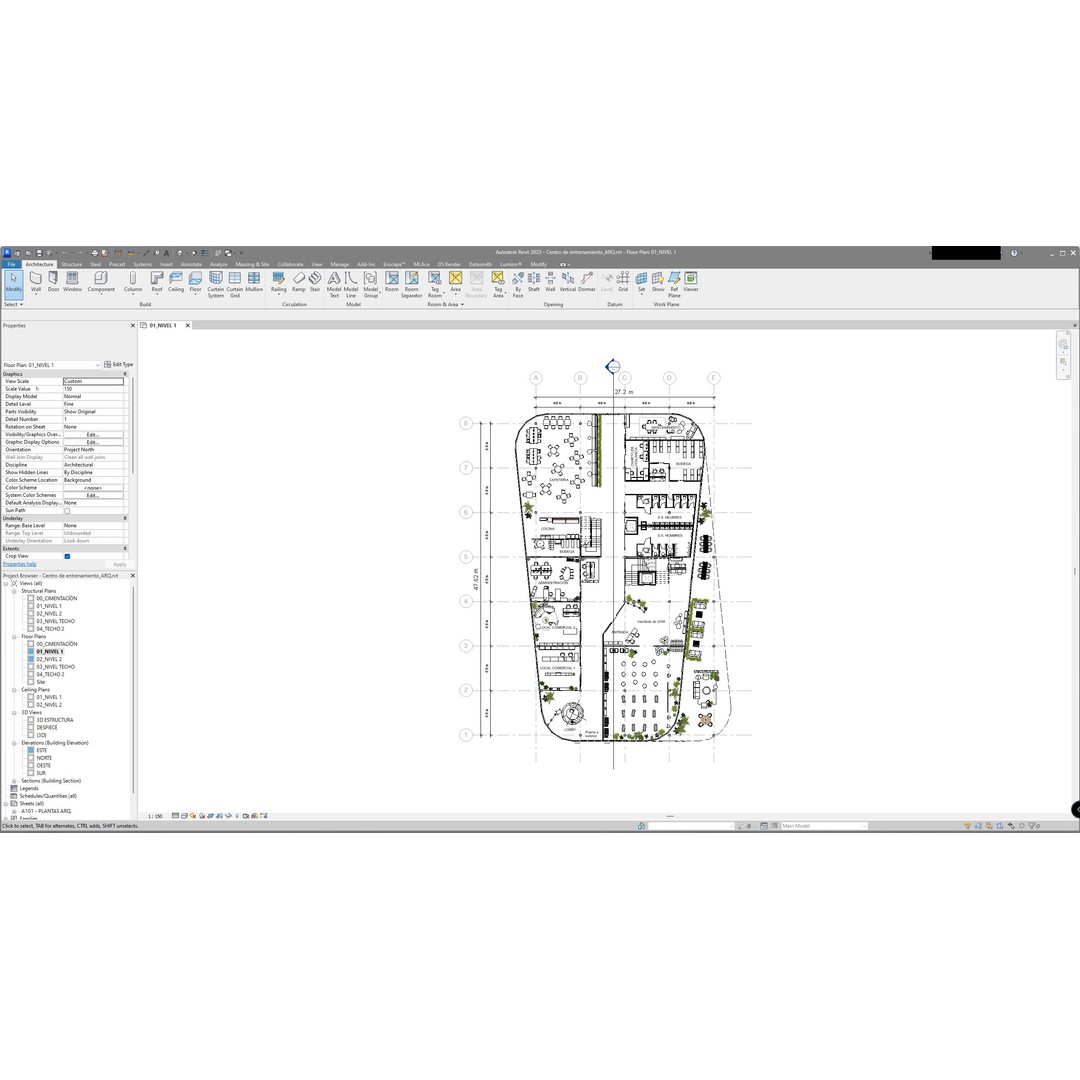 Training and Wellness Center 3D Model – Detailed Revit Design, Architectural Plans - View 20