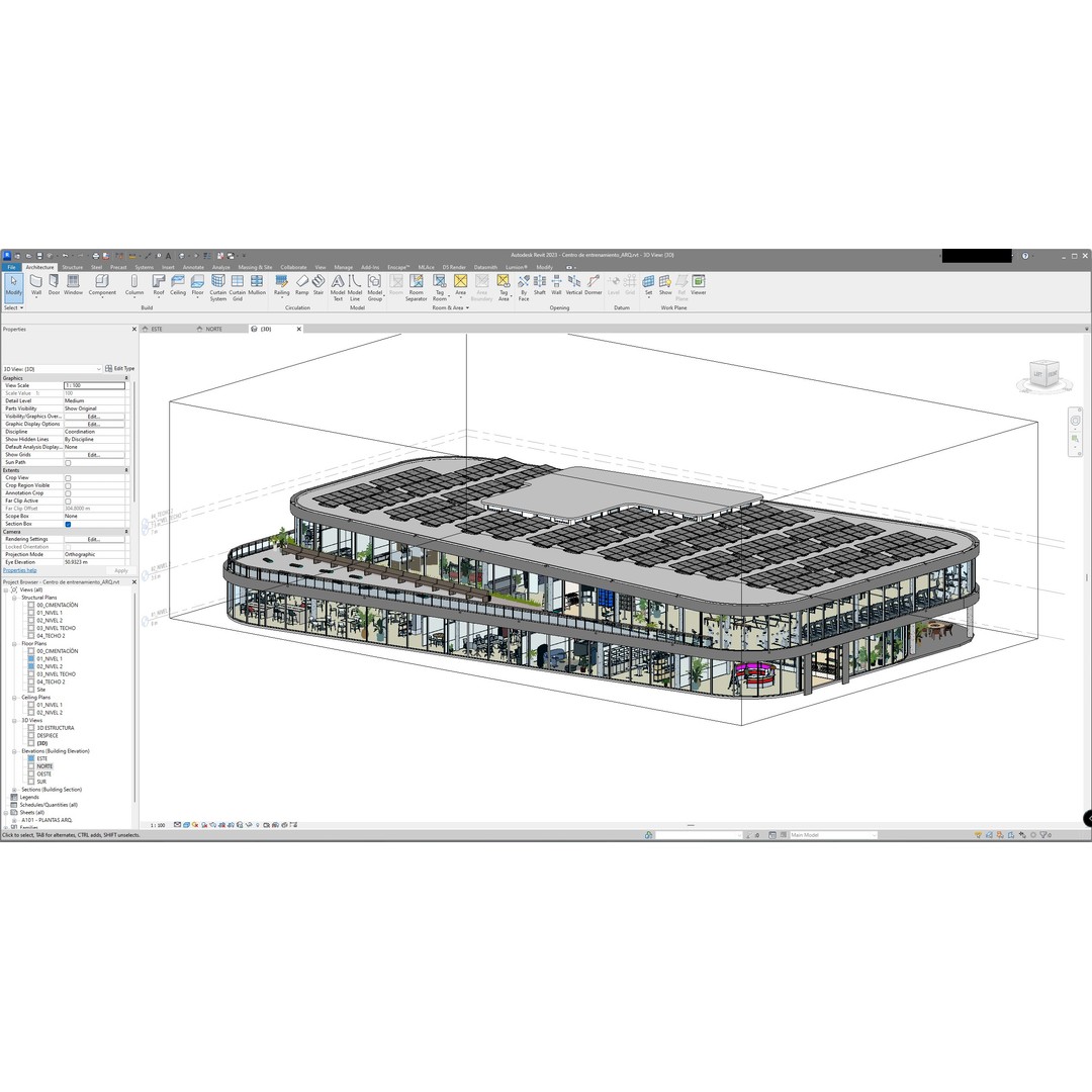 Training and Wellness Center 3D Model – Detailed Revit Design, Architectural Plans - View 21