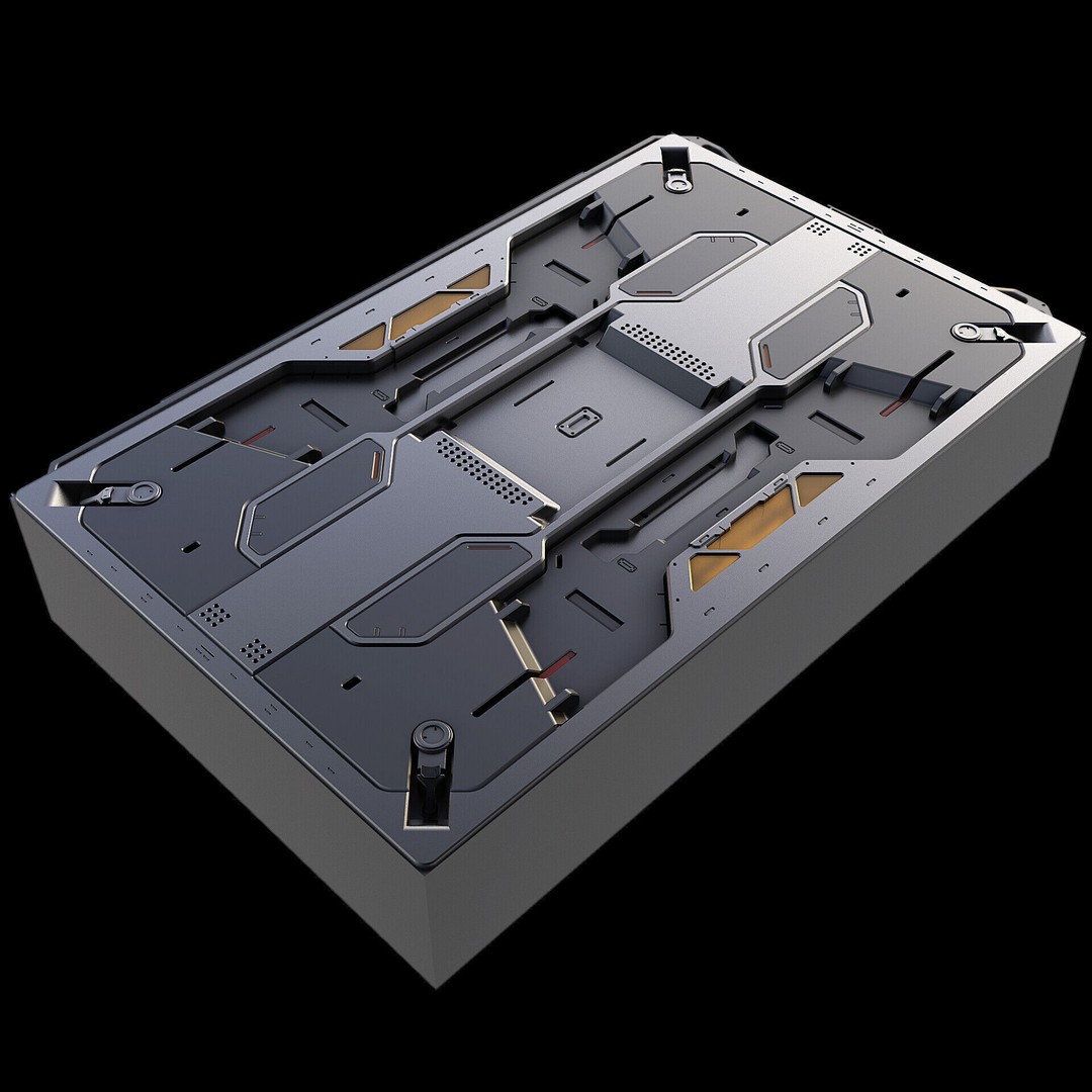 Sci-Fi Panels 3D Model – Hardsurface Game Asset, FBX PBR Textures - View 12