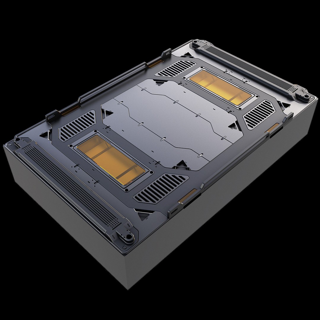 Sci-Fi Panels 3D Model – Hardsurface Game Asset, FBX PBR Textures - View 14