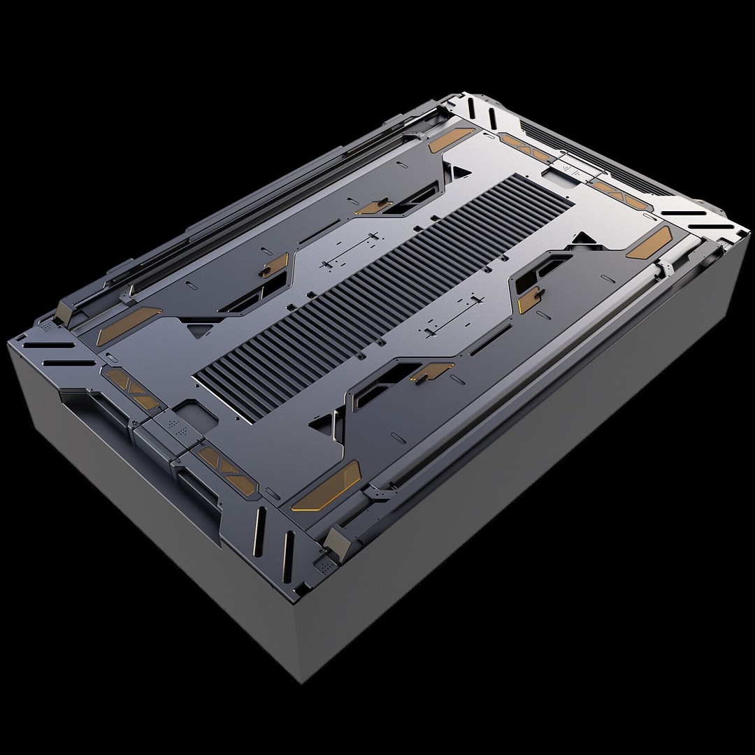 Sci-Fi Panels 3D Model – Hardsurface Game Asset, FBX PBR Textures - View 15