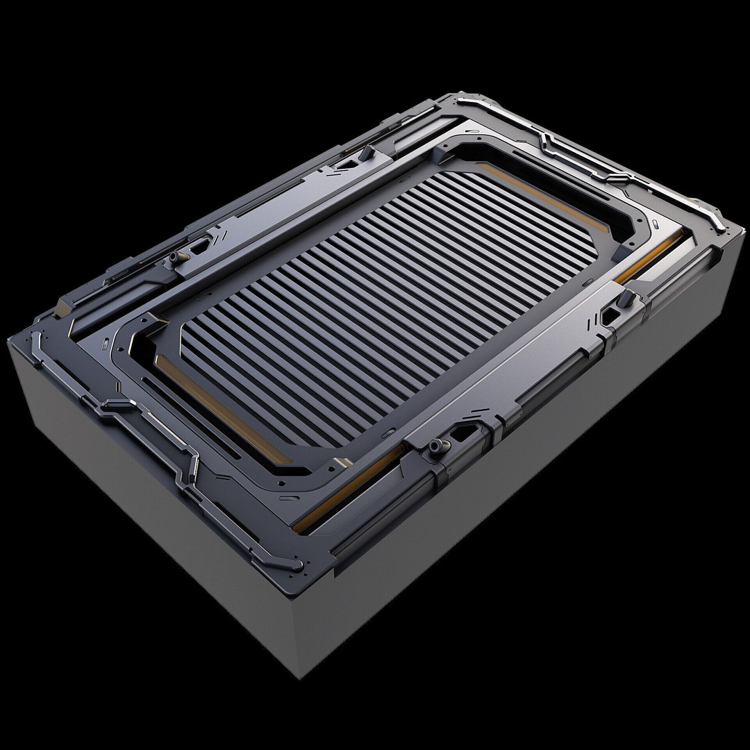 Sci-Fi Panels 3D Model – Hardsurface Game Asset, FBX PBR Textures - View 16