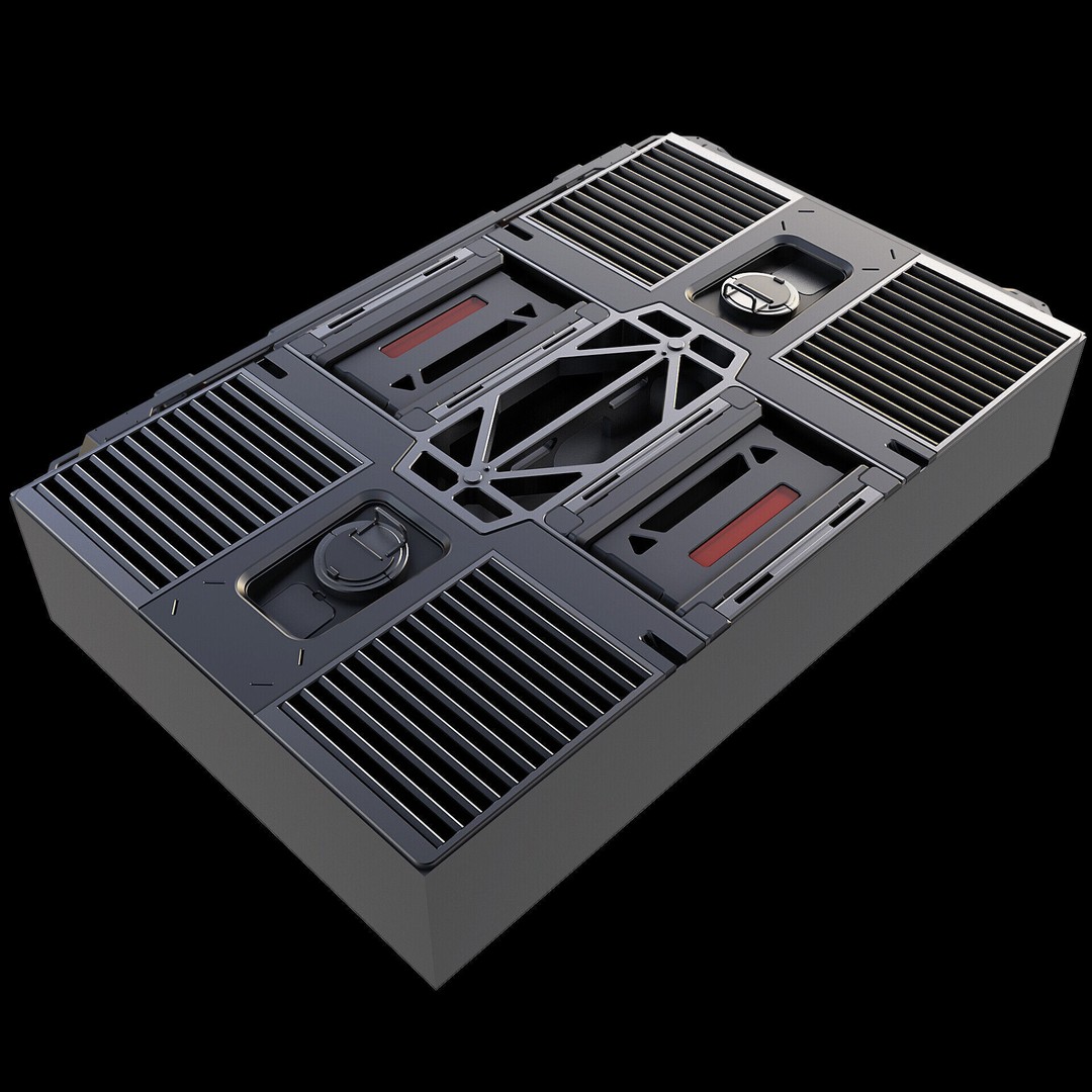 Sci-Fi Panels 3D Model – Hardsurface Game Asset, FBX PBR Textures - View 17