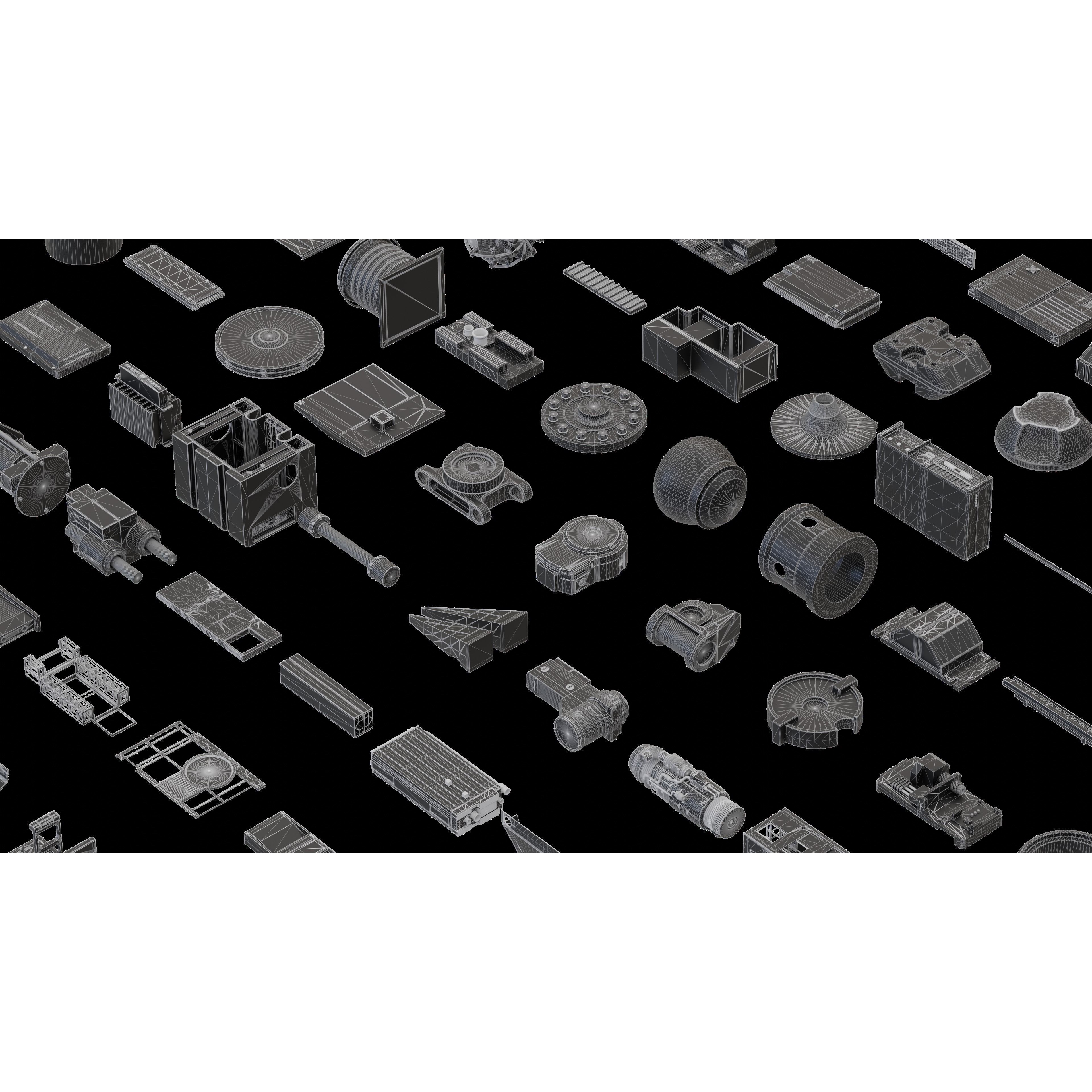 SCIFI Kitbash - High-Poly 3D Model - View 23