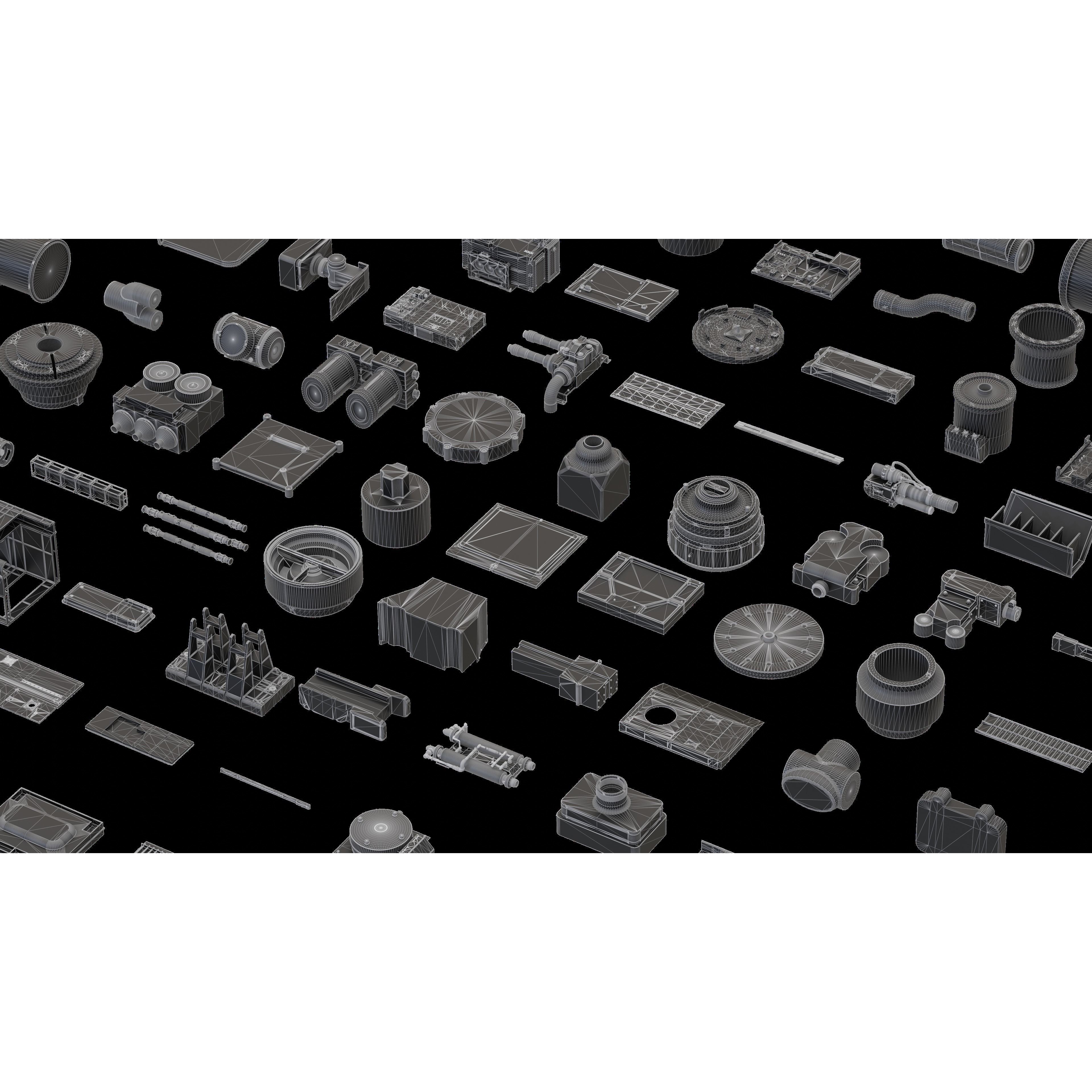 SCIFI Kitbash - High-Poly 3D Model - View 24