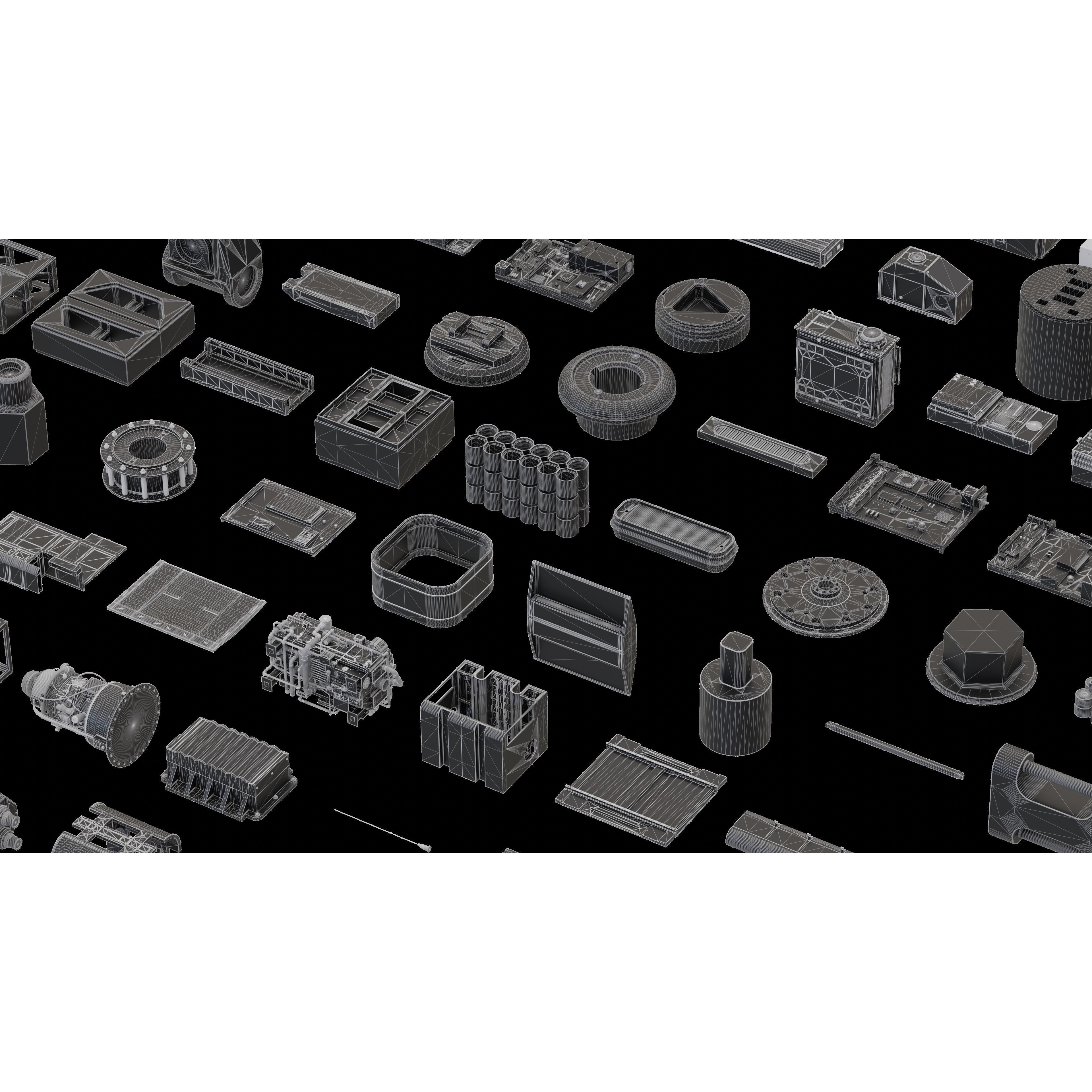 SCIFI Kitbash - High-Poly 3D Model - View 26