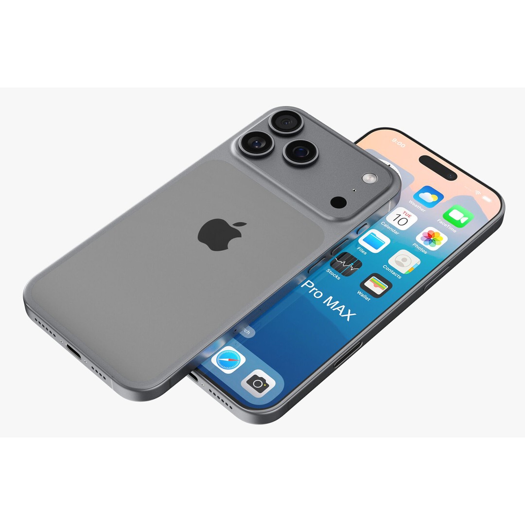 Apple iPhone 17 3D Model – Realistic PBR Asset, Multiple Formats - View 14