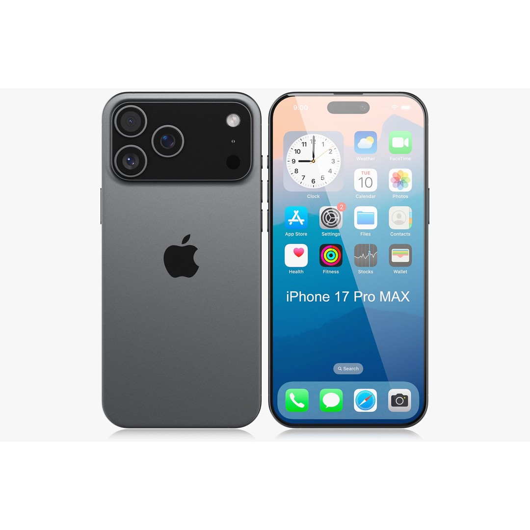 Apple iPhone 17 3D Model – Realistic PBR Asset, Multiple Formats - View 24
